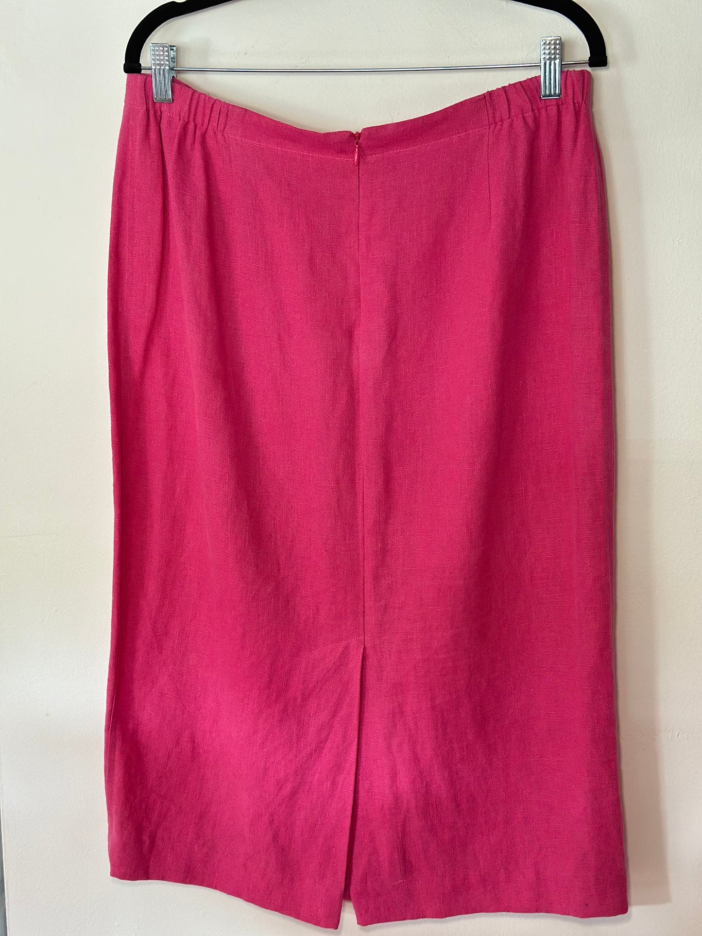 Joanne Scott | Pink Linen Midi Skirt