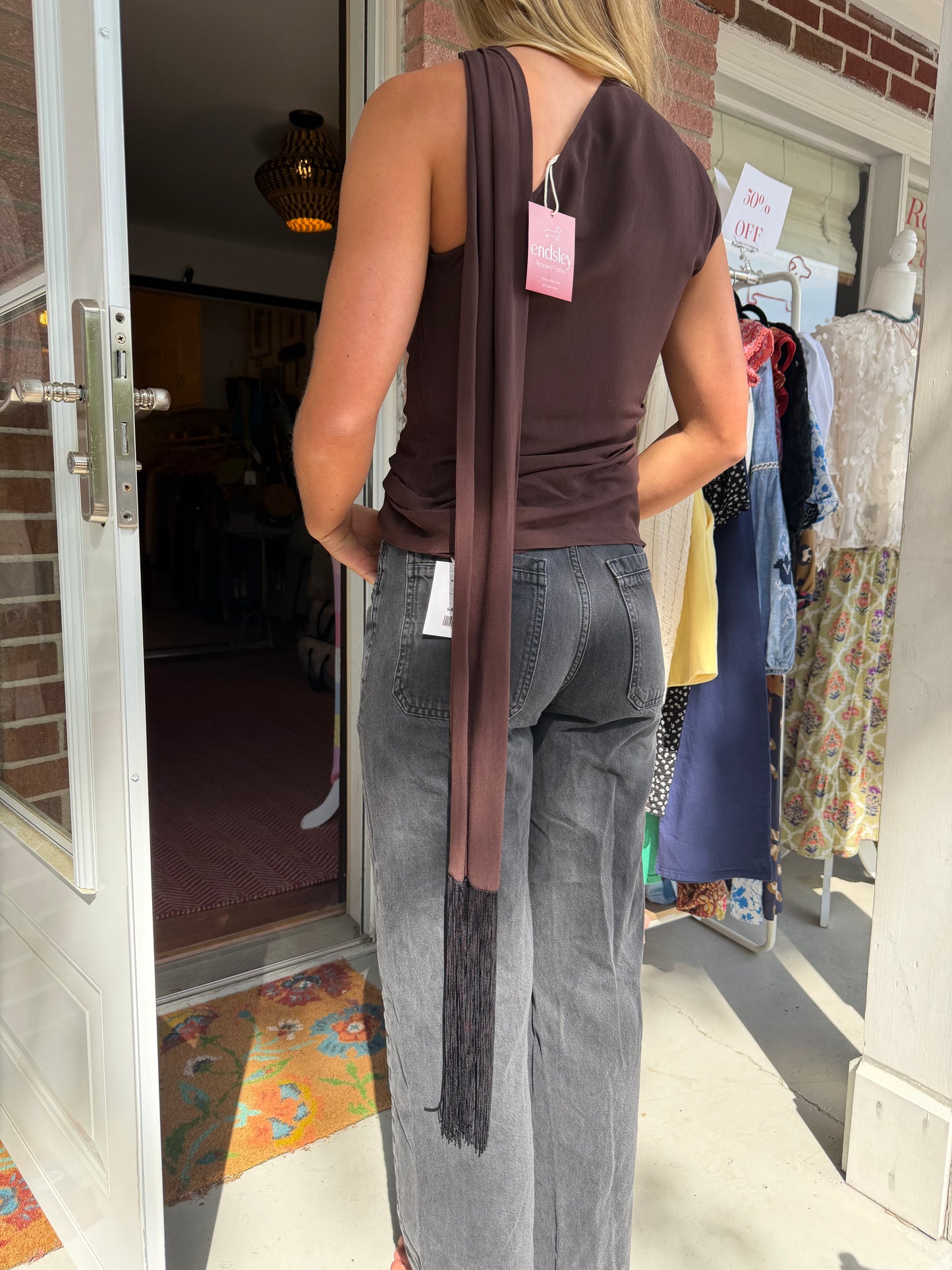 Mango | One Should Wrap Neck Tassel, XS