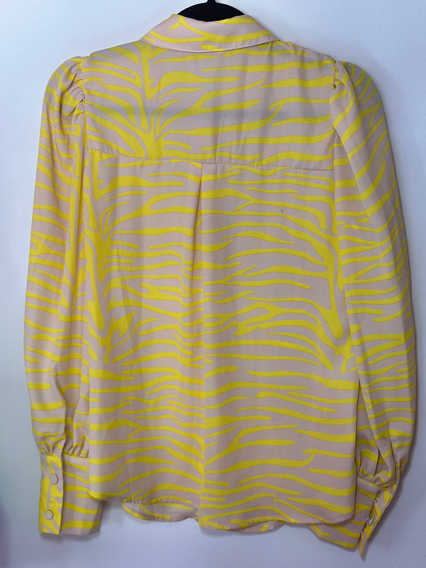 Yellow Zebra Satin Top