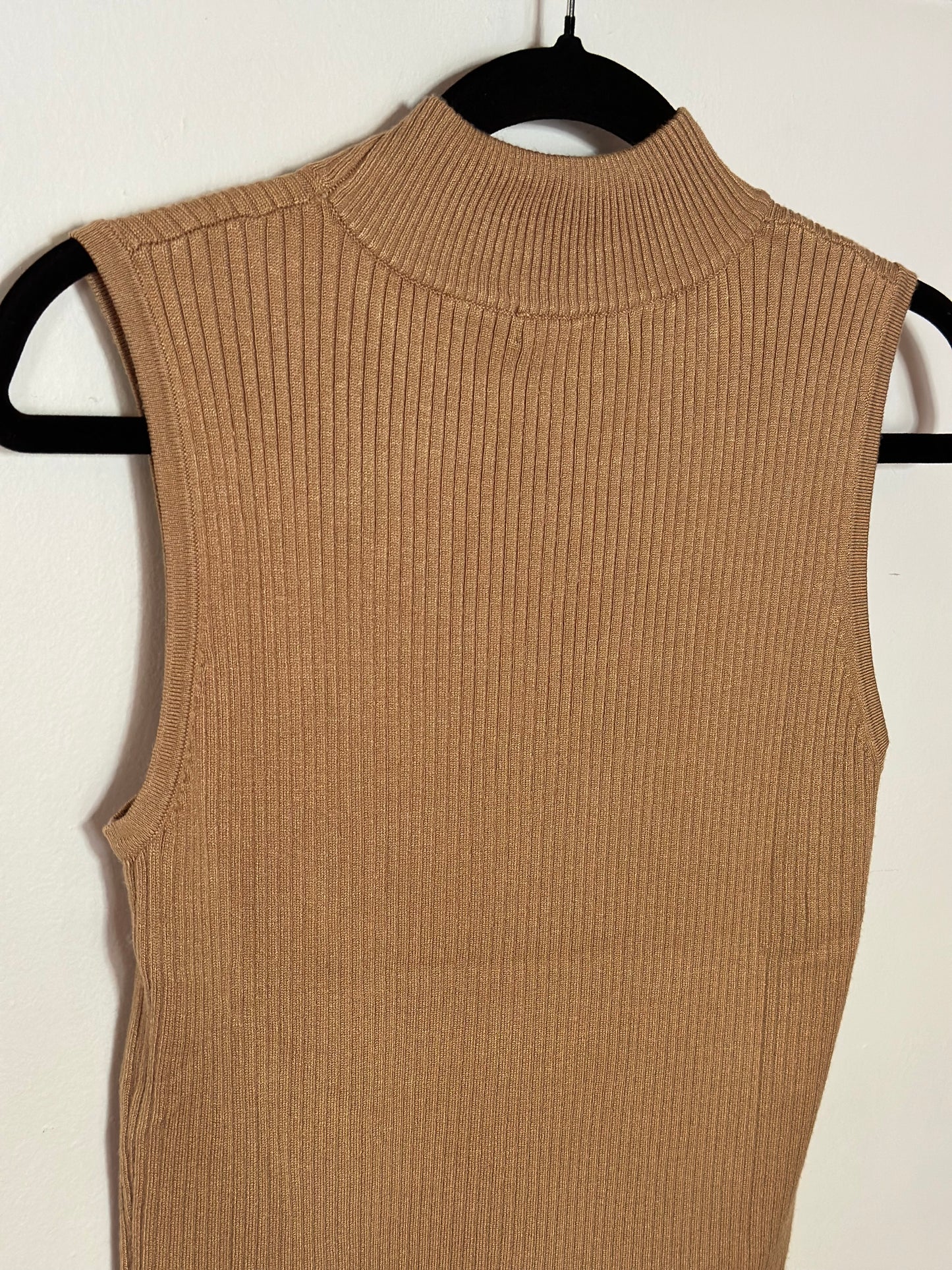 Saks Fifth Avenue | Hick Neck Tan Sleeveless Top