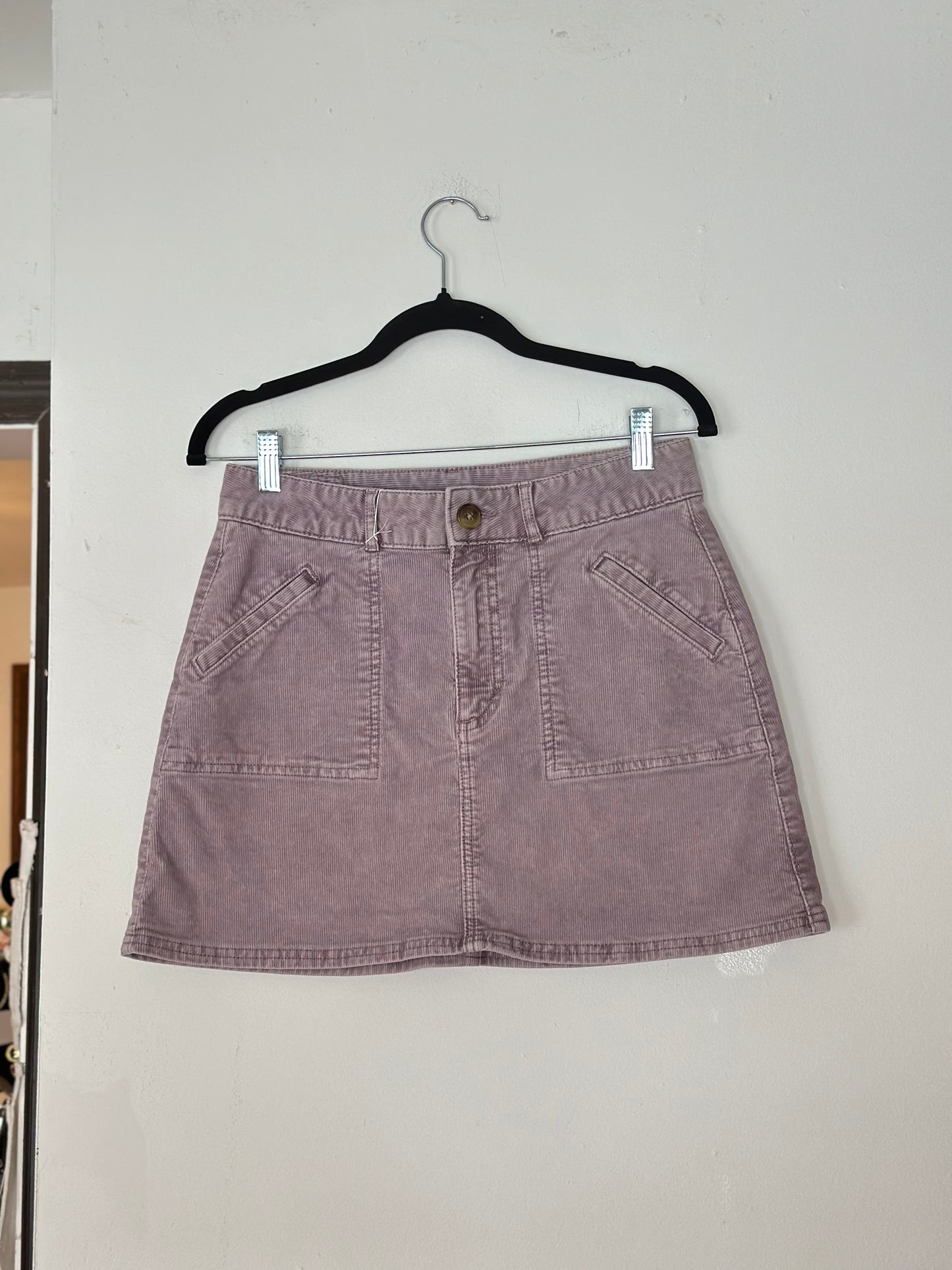 American Eagle | A-Line Lavendar Suede Skirt