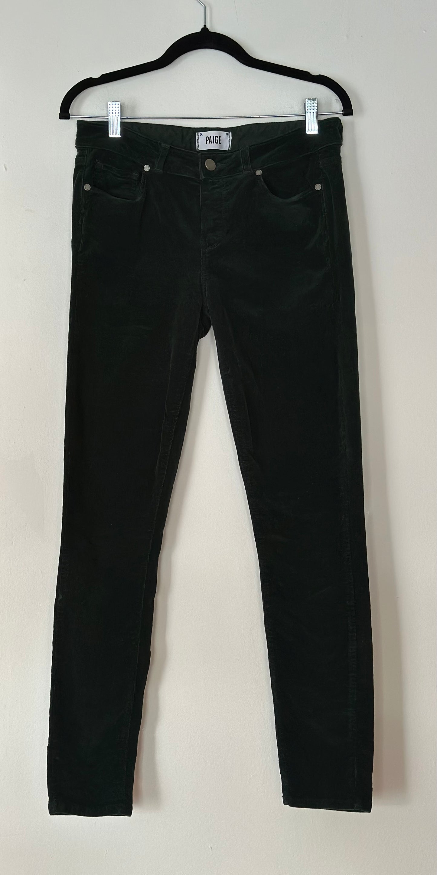 PAIGE | Verdugo Ultra Skinny in Dark Green Corduroy