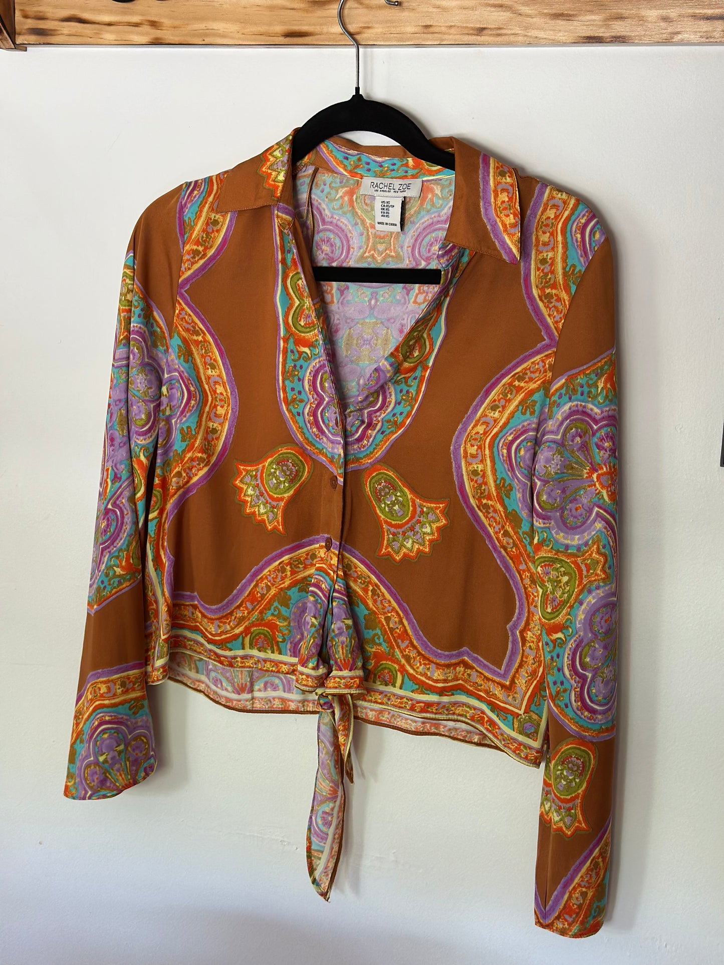 Rachel Zoe | Long Sleeve Satin Top