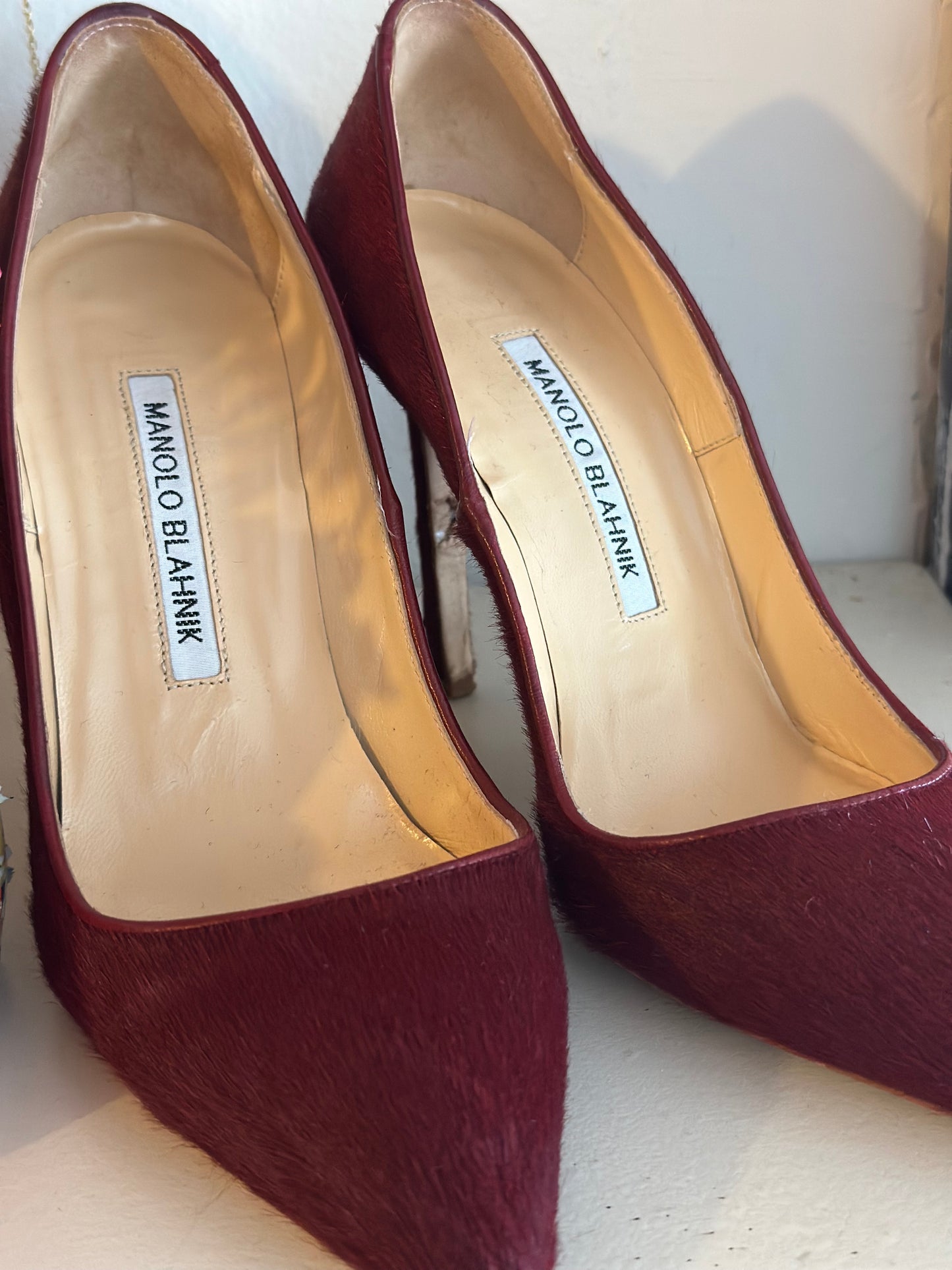 Manolo Blahnik | Maroon Pumps
