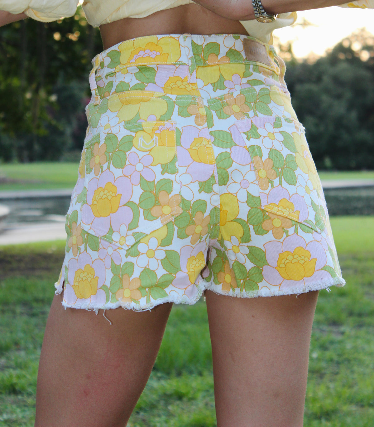 Showmeyourmumu | Floral Denim Shorts, 25