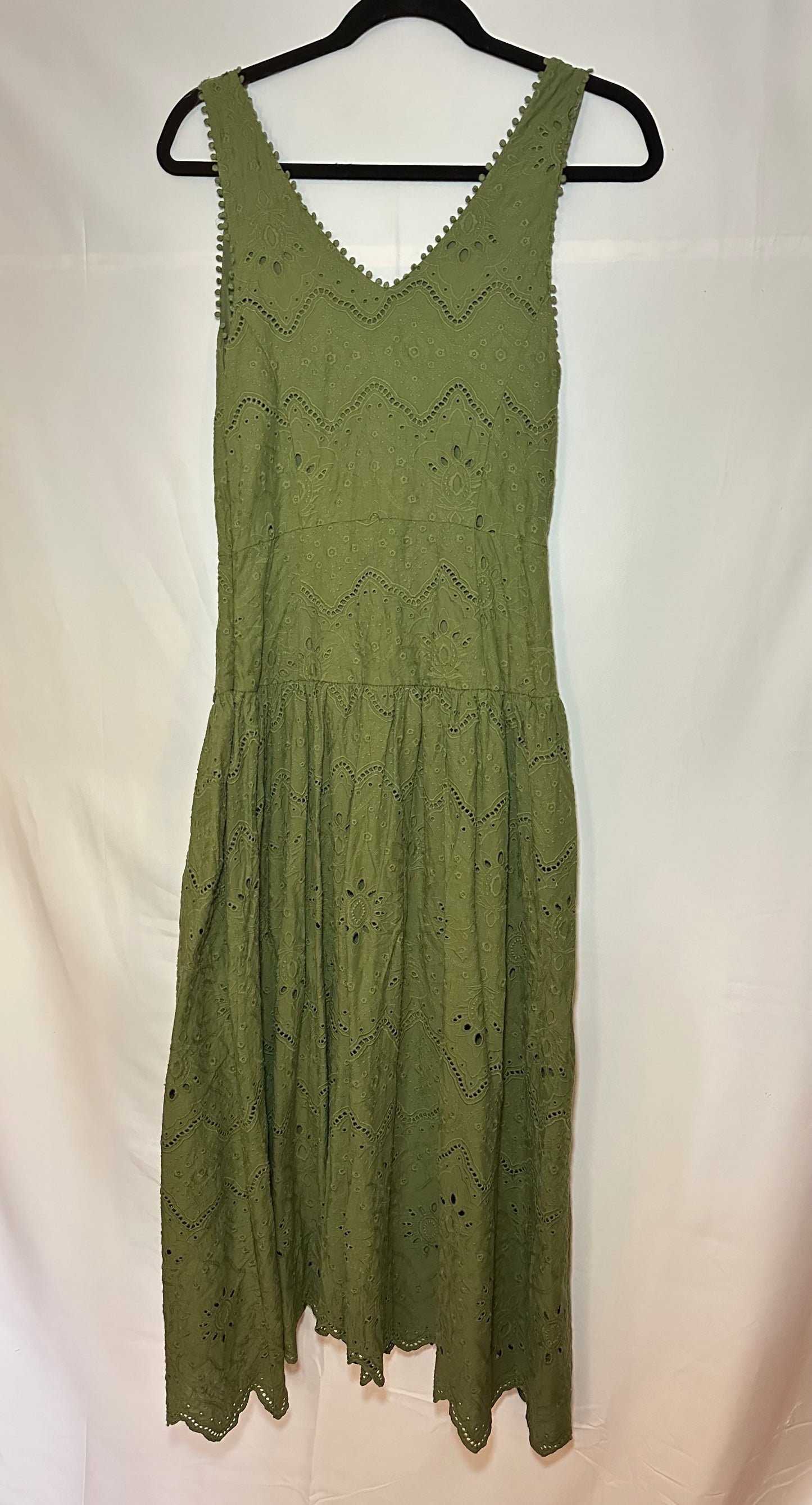 House of Harlow | Green Eyelet Midi, 2