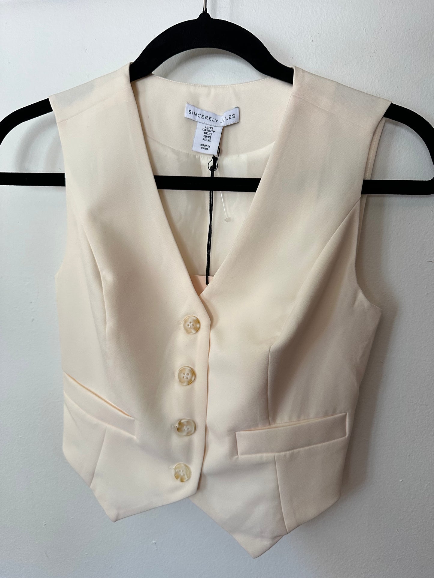 Sincerely Jules | Ivory Vest, XS