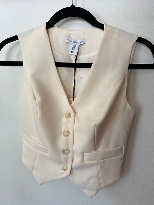 Sincerely Jules | Ivory Vest, XS