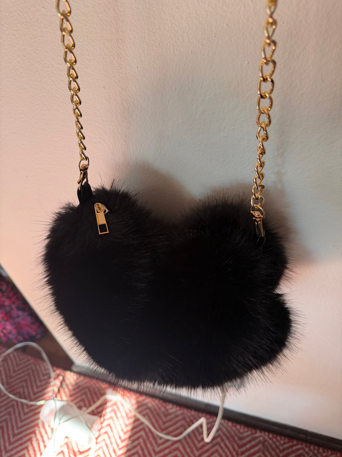 Fuzzy Black Multi-Purpose Purse