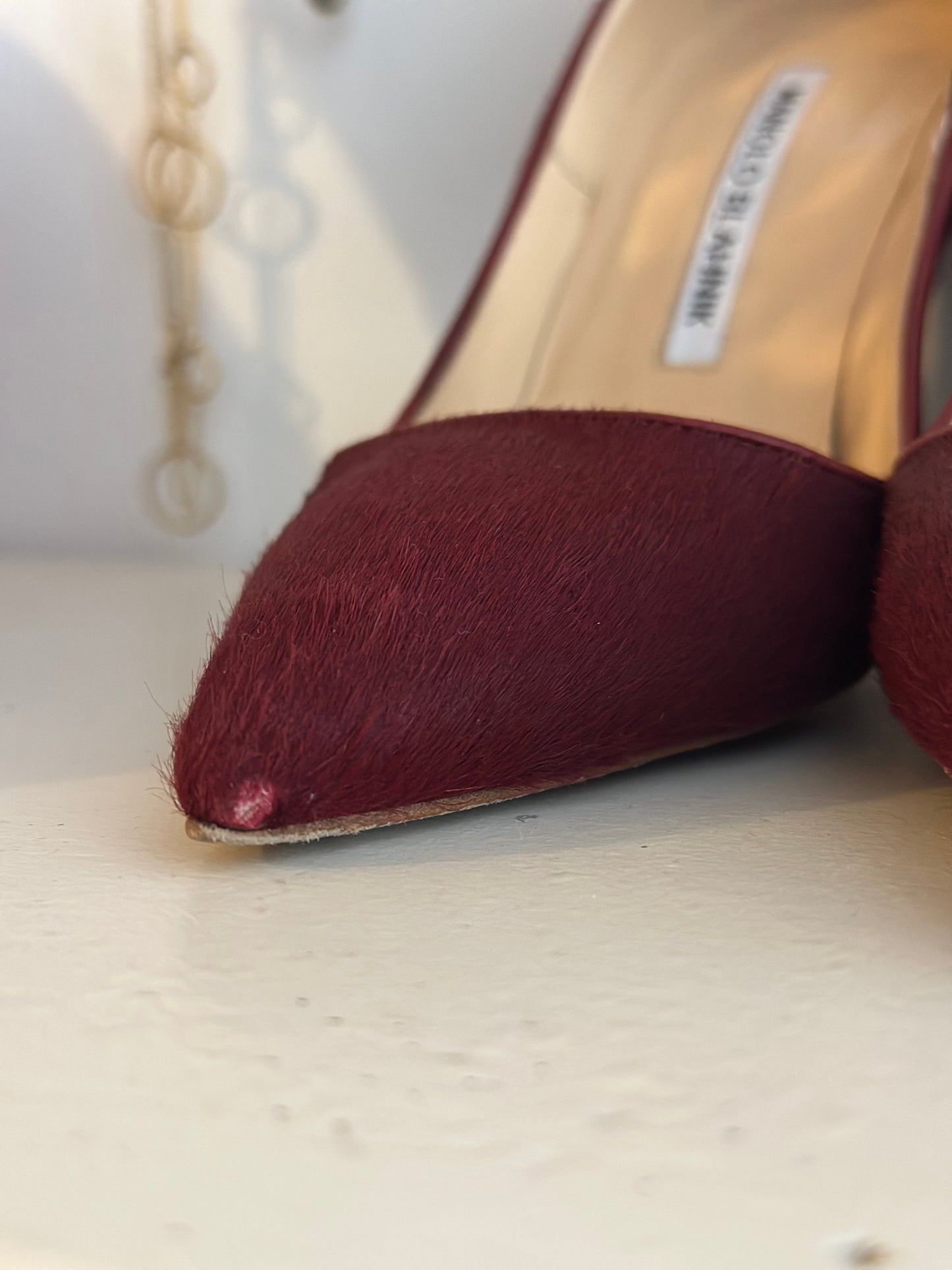 Manolo Blahnik | Maroon Pumps