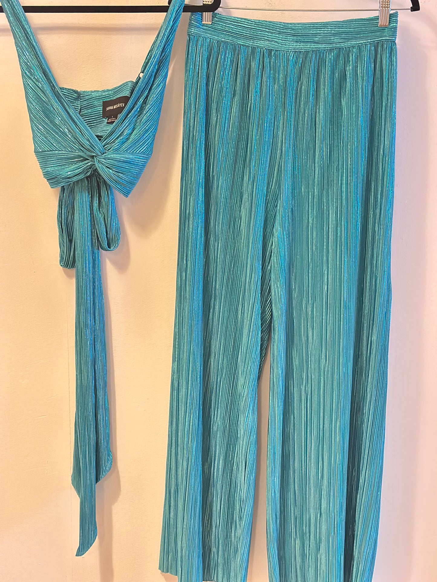 Sabina Musáyev | Shimmery Aqua Set