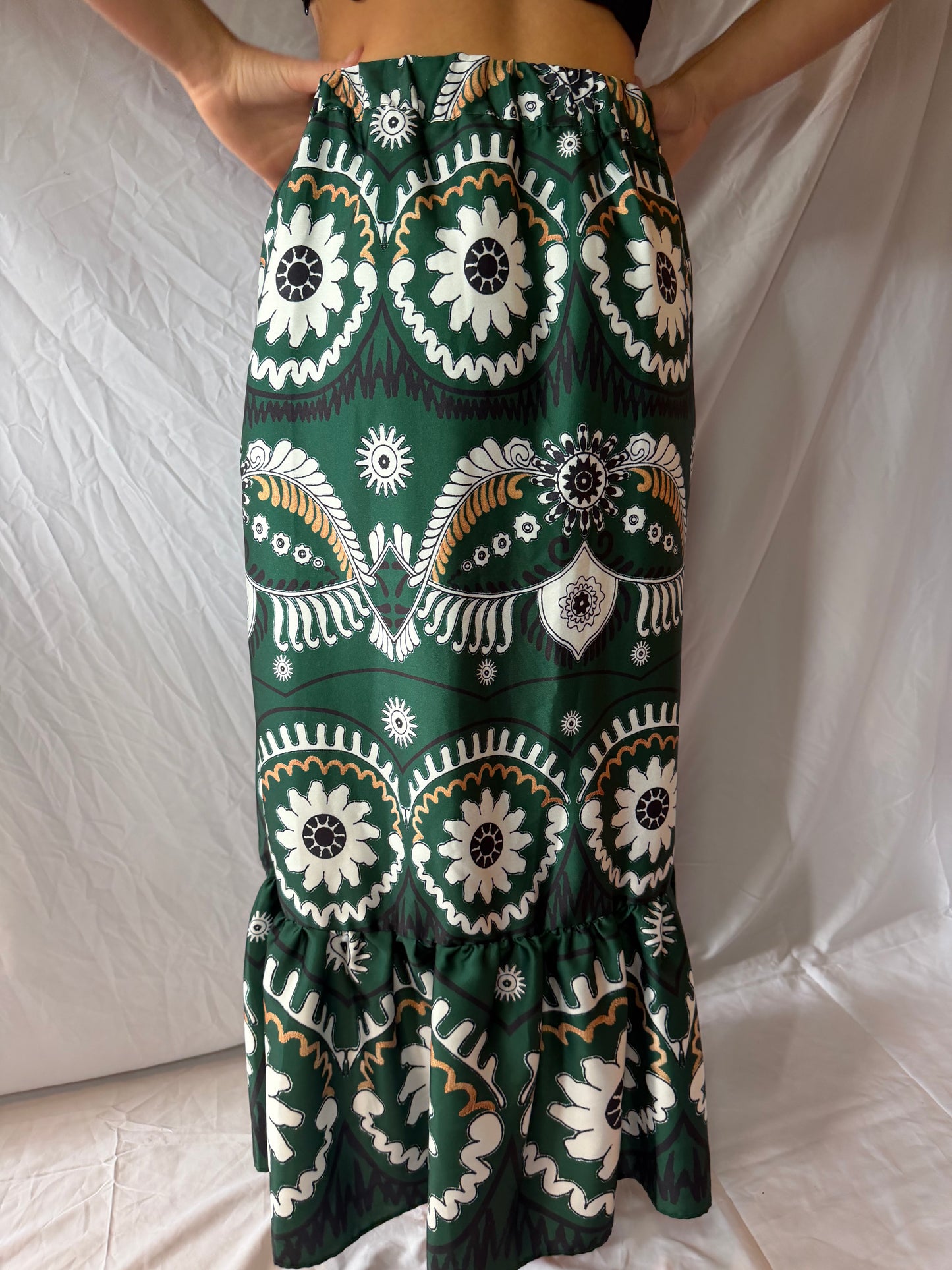 Philosophy | Patterned Midi Flowy Skirt, S/P
