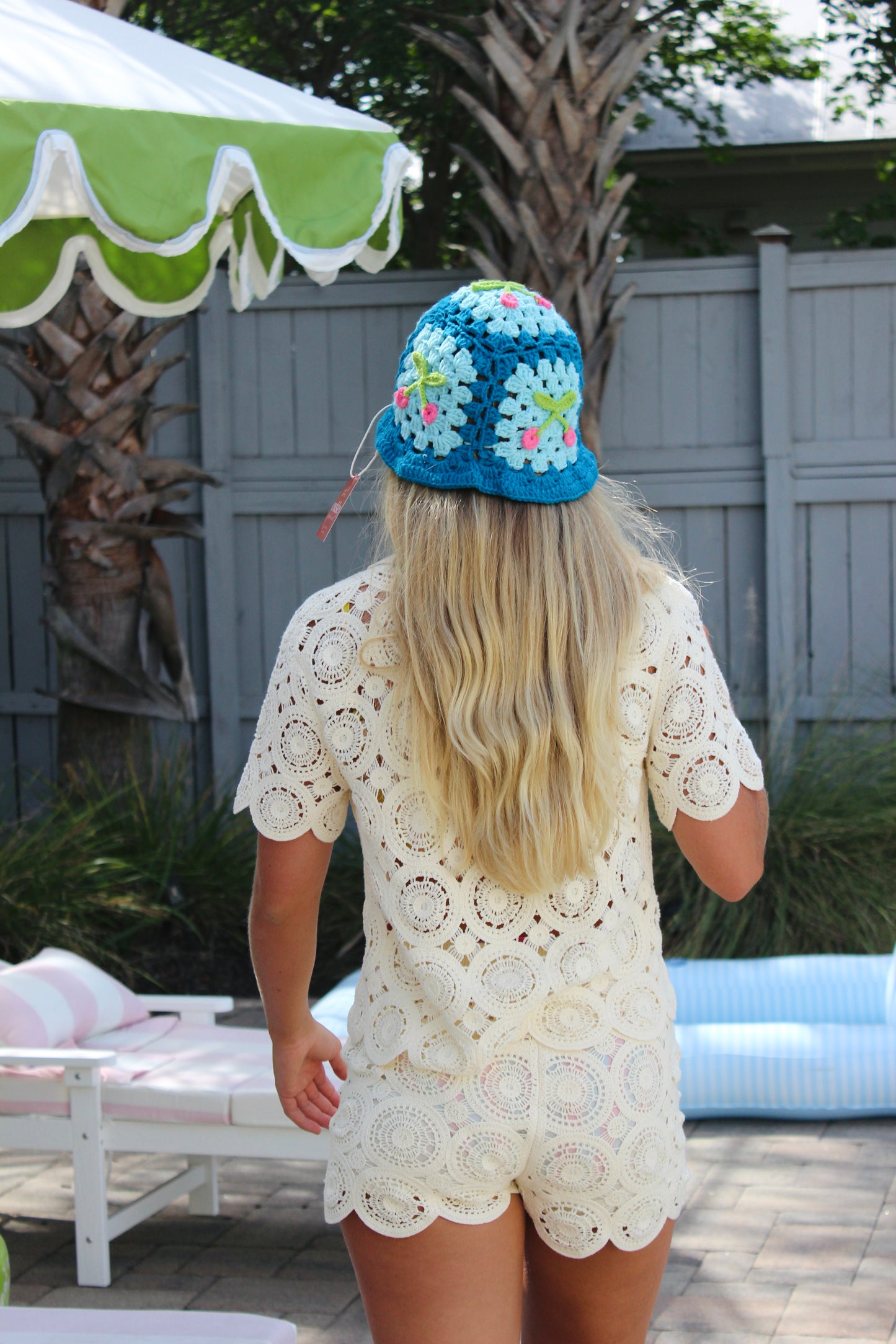 Crochet Cherry Bucket Hat