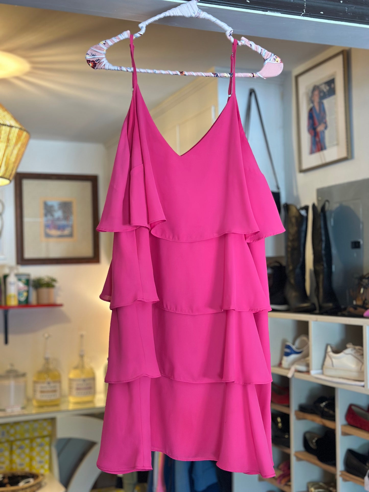 Lost + Wander | Pink Tiered Cami Dress