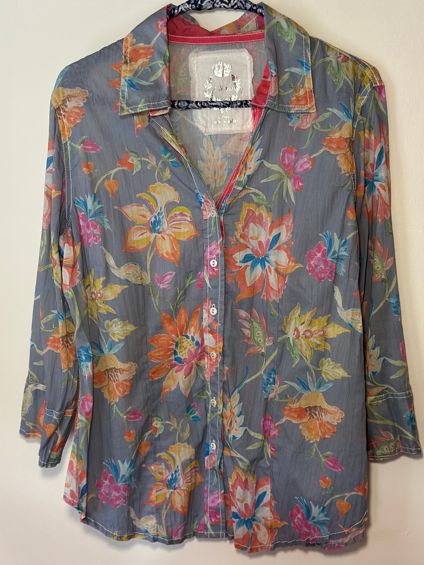 Cino | Floral Long Sleeve Button Down