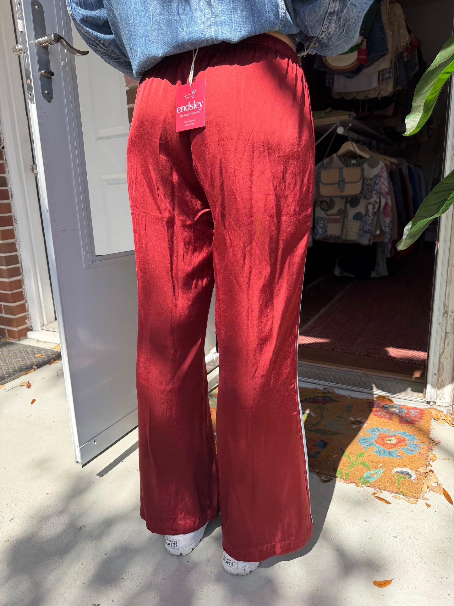 Loucia | Silk Side Striped Pants, S