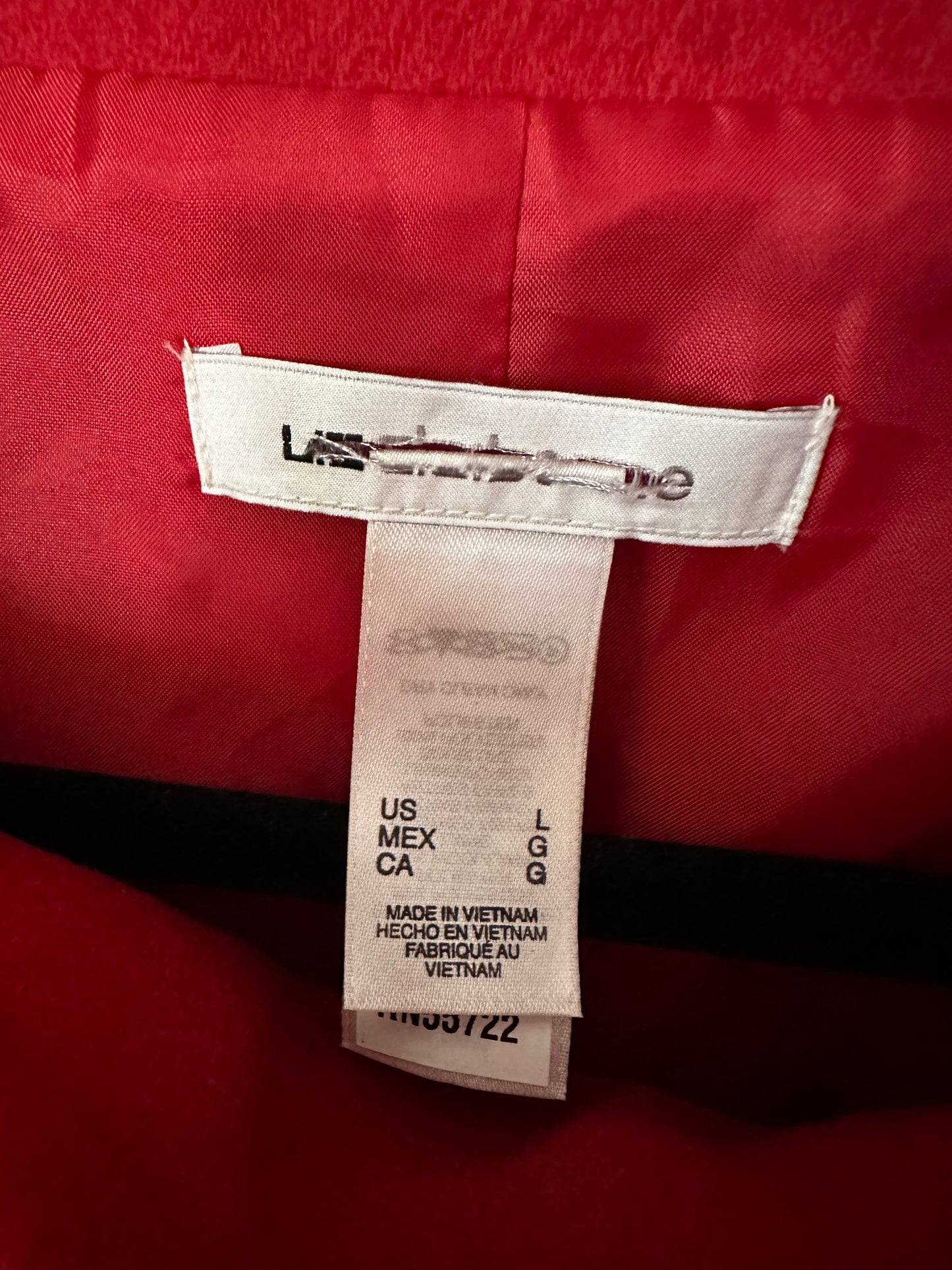 Liz Claiborne | Red Wool Blend Peacoat, L