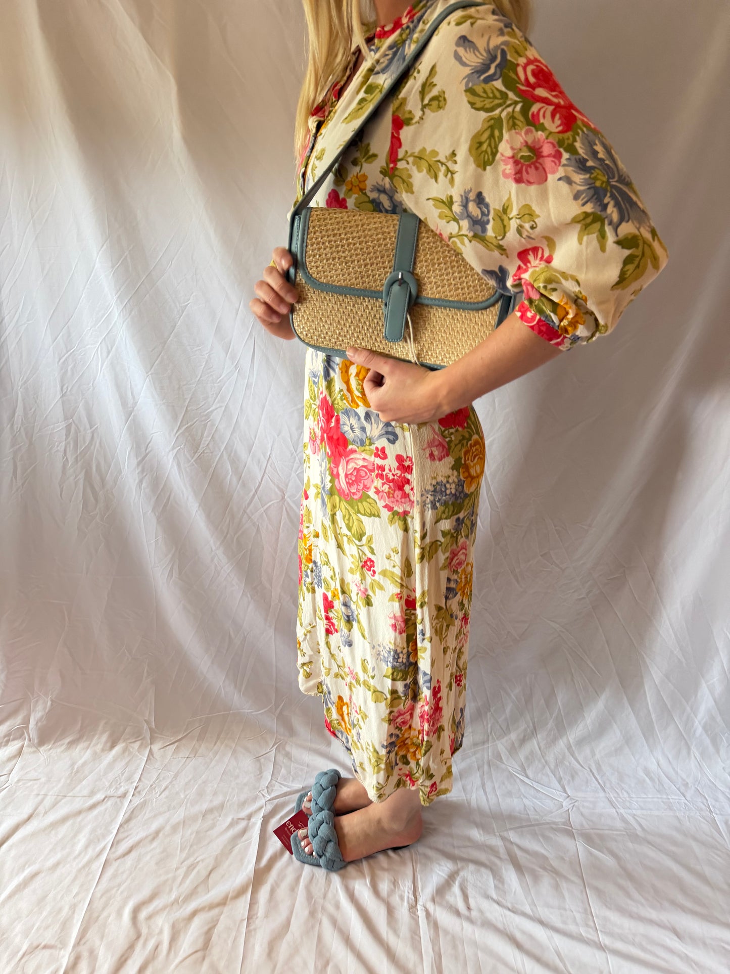 Zara | Floral Printed Midi Dress, XS