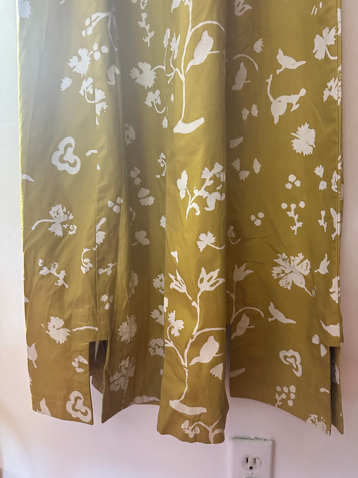 Parterre | Chartreuse Floral Maxi Dress, M