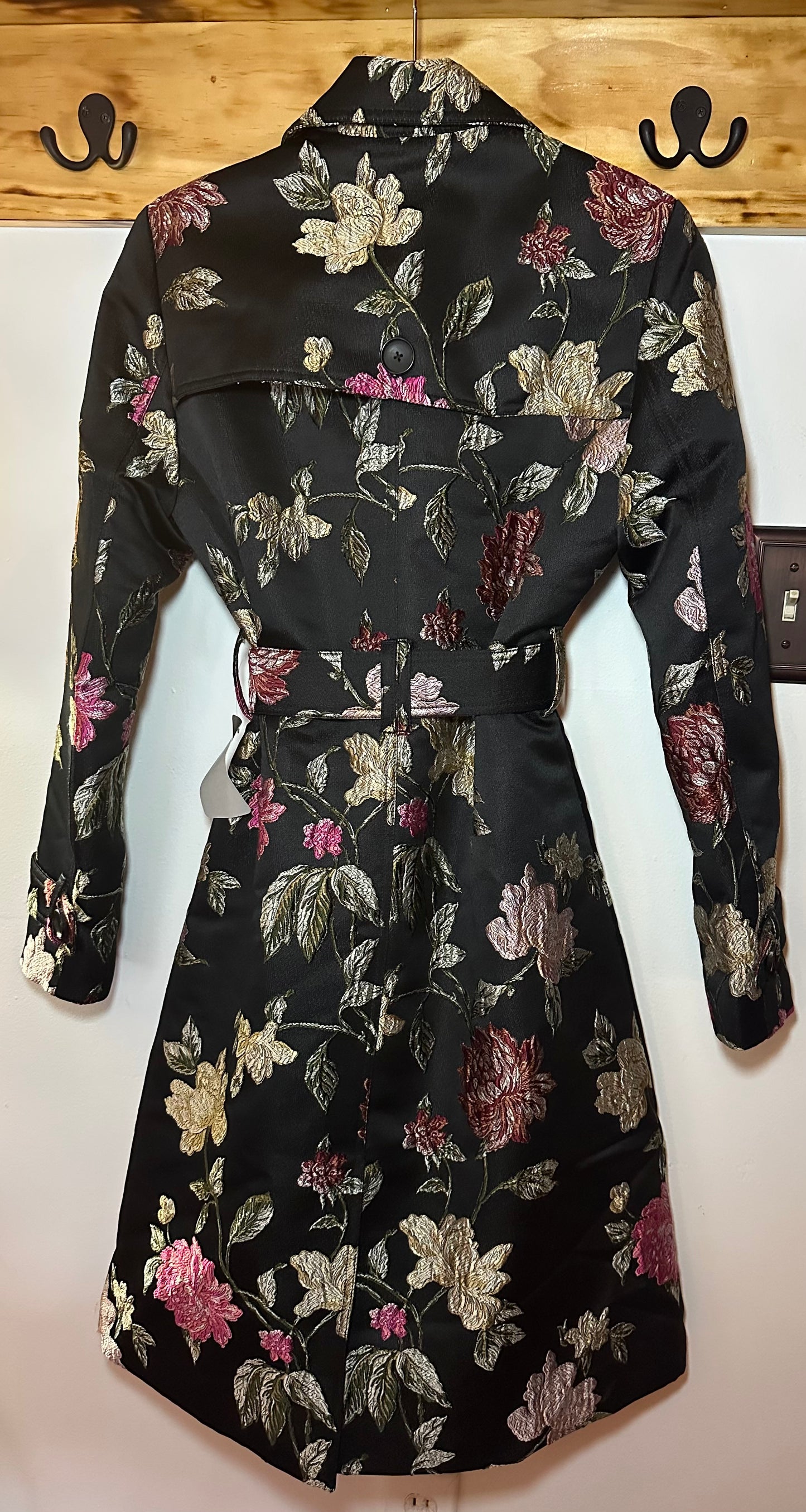 Gal Meets Glam | Floral Embroidered Pea Coat, XS