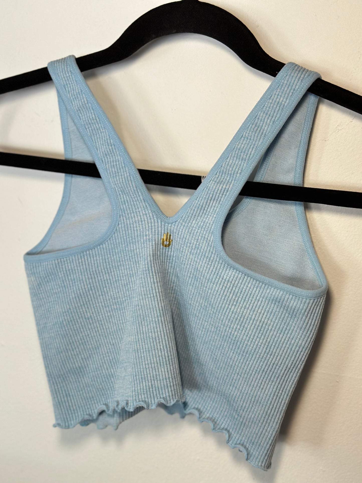 Spiritual Gangster | Blue Cropped Workout Tank