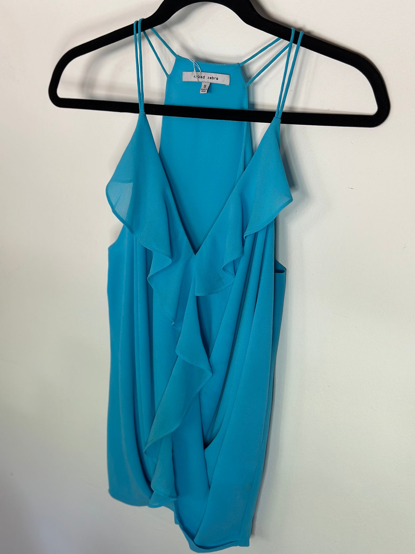 Naked Zebra | Light Blue Ruffle Cami