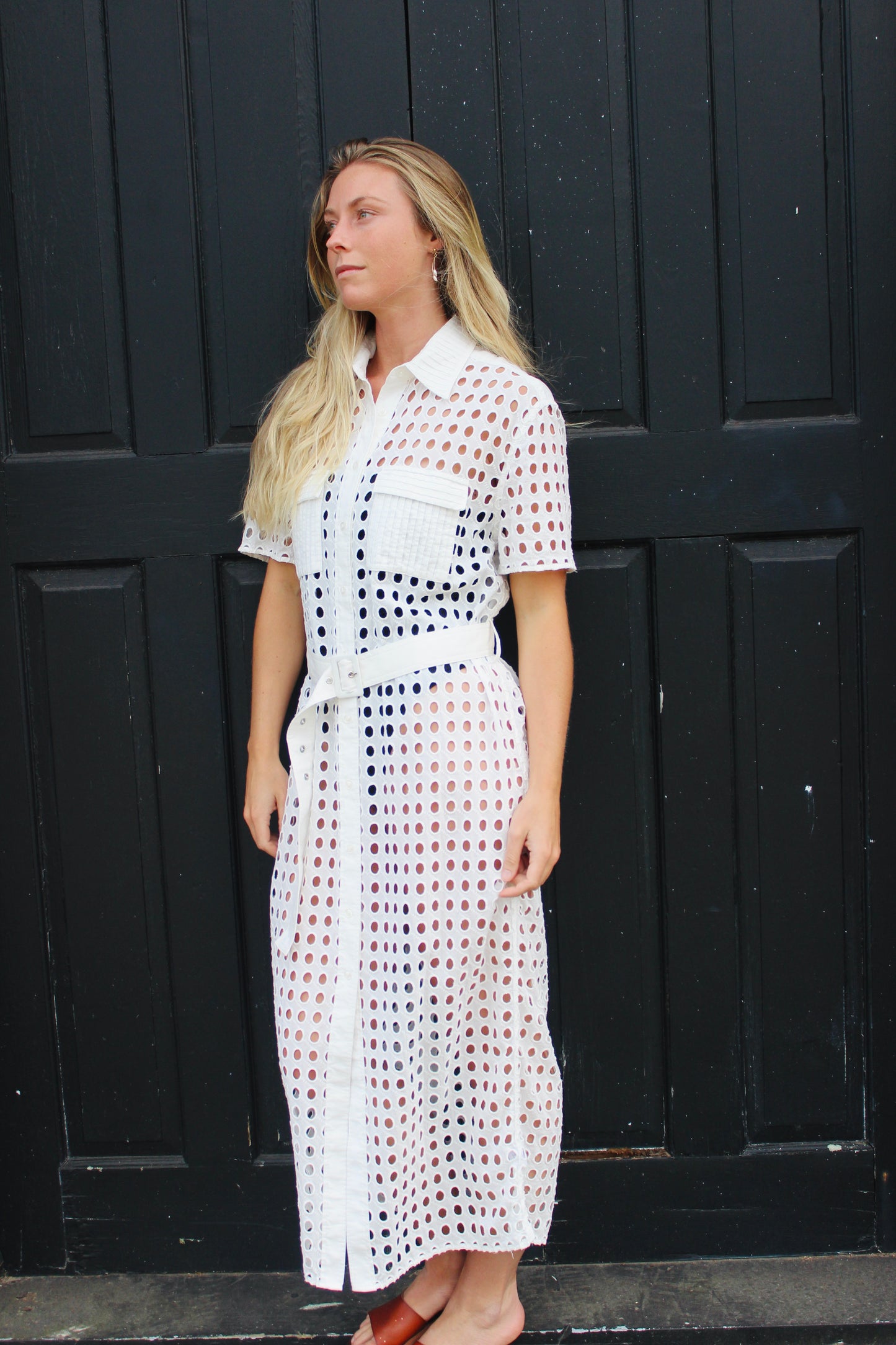 Solid & Striped | Eyelet Coverup, L