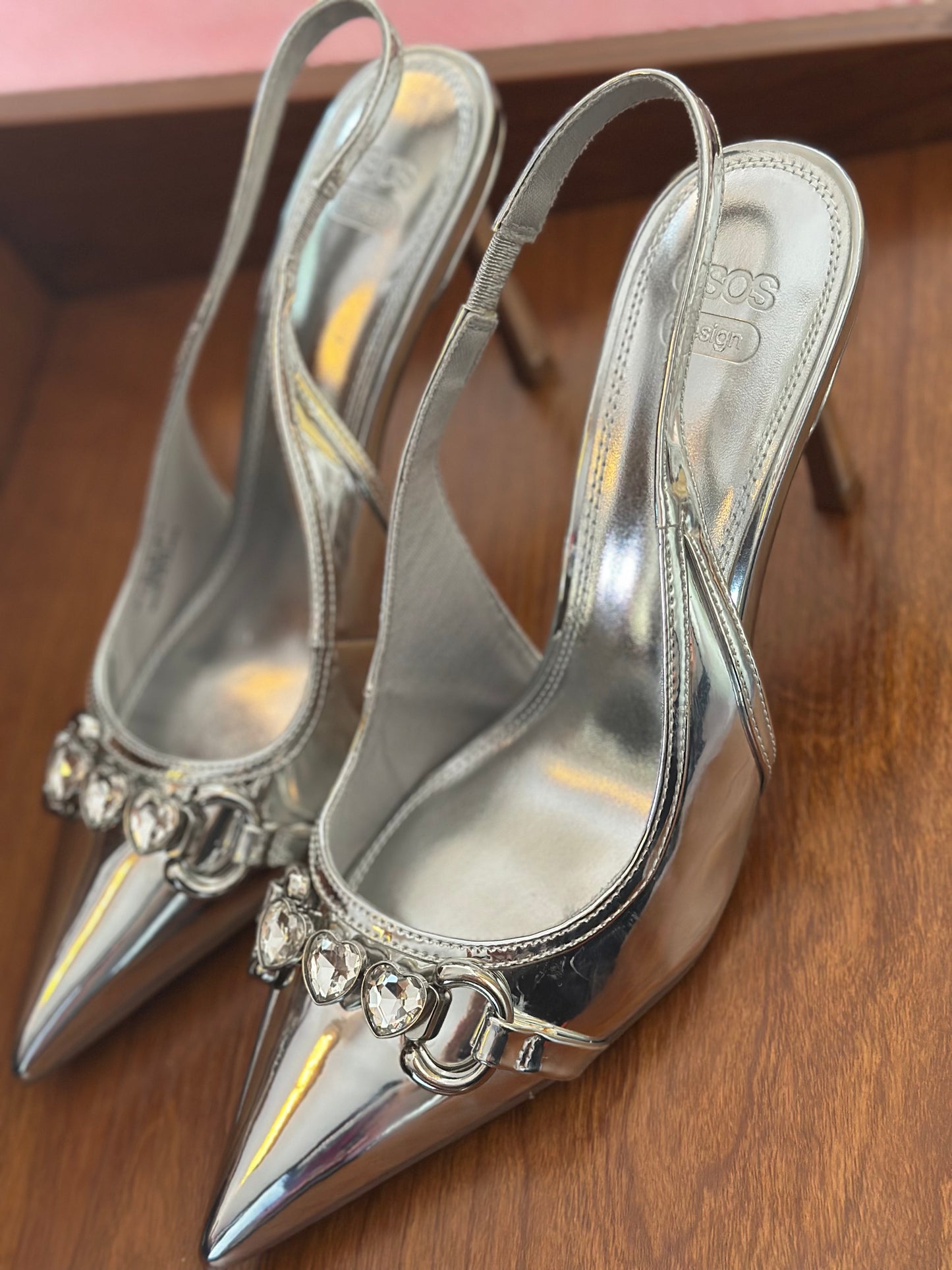 ASOS | Chrome Heels
