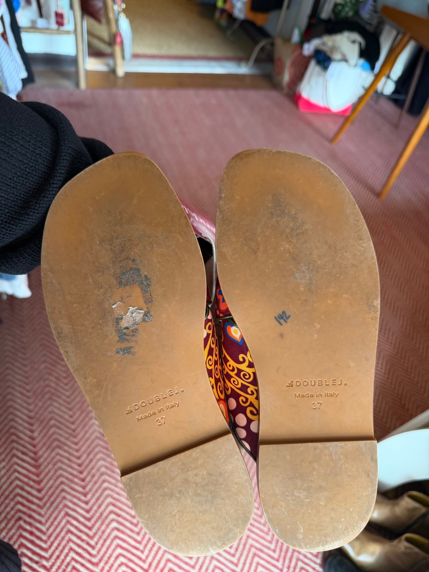 La Double J | Colorful Pattern Sandals , 37