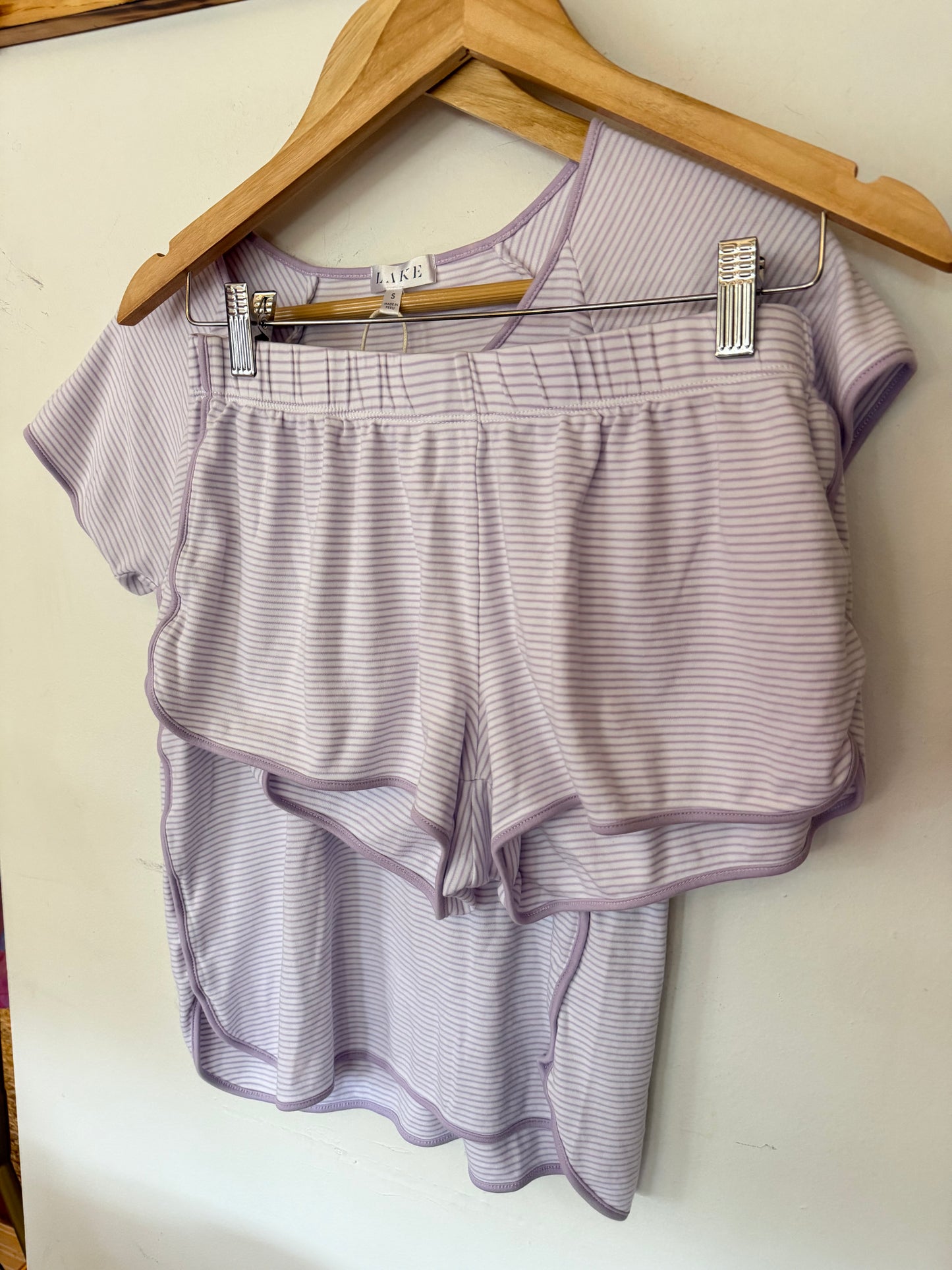 Lake | Lavender Stripe Pajama Set, S