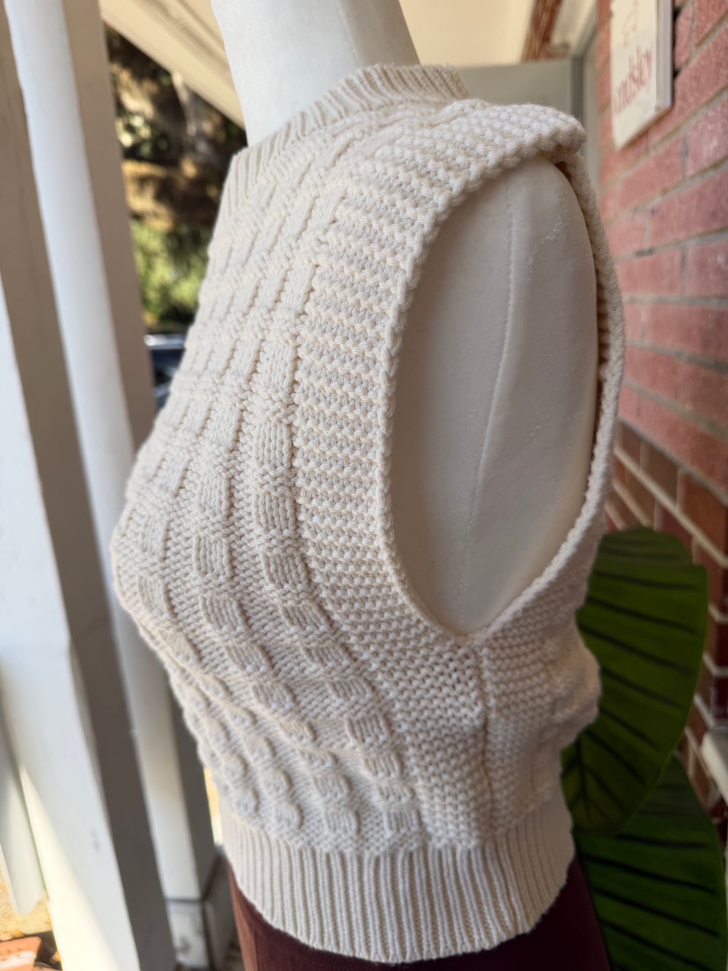 Madewell | Sleeveless Cream Sweater, S