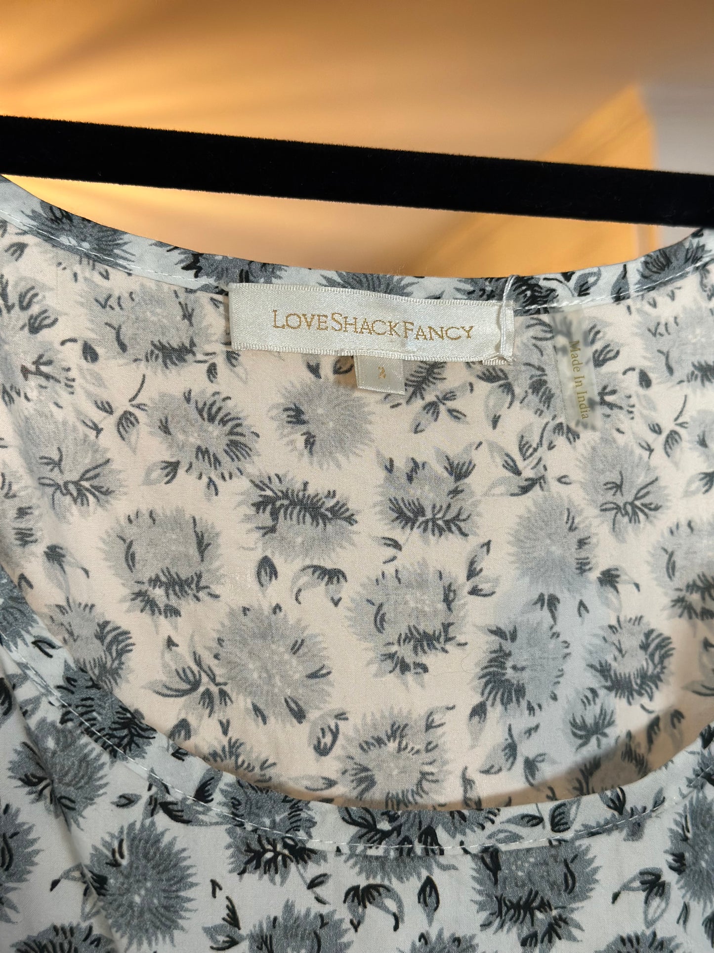 LoveShackFancy | Maxi Puff Sleeve Bow Detail Floral Dress