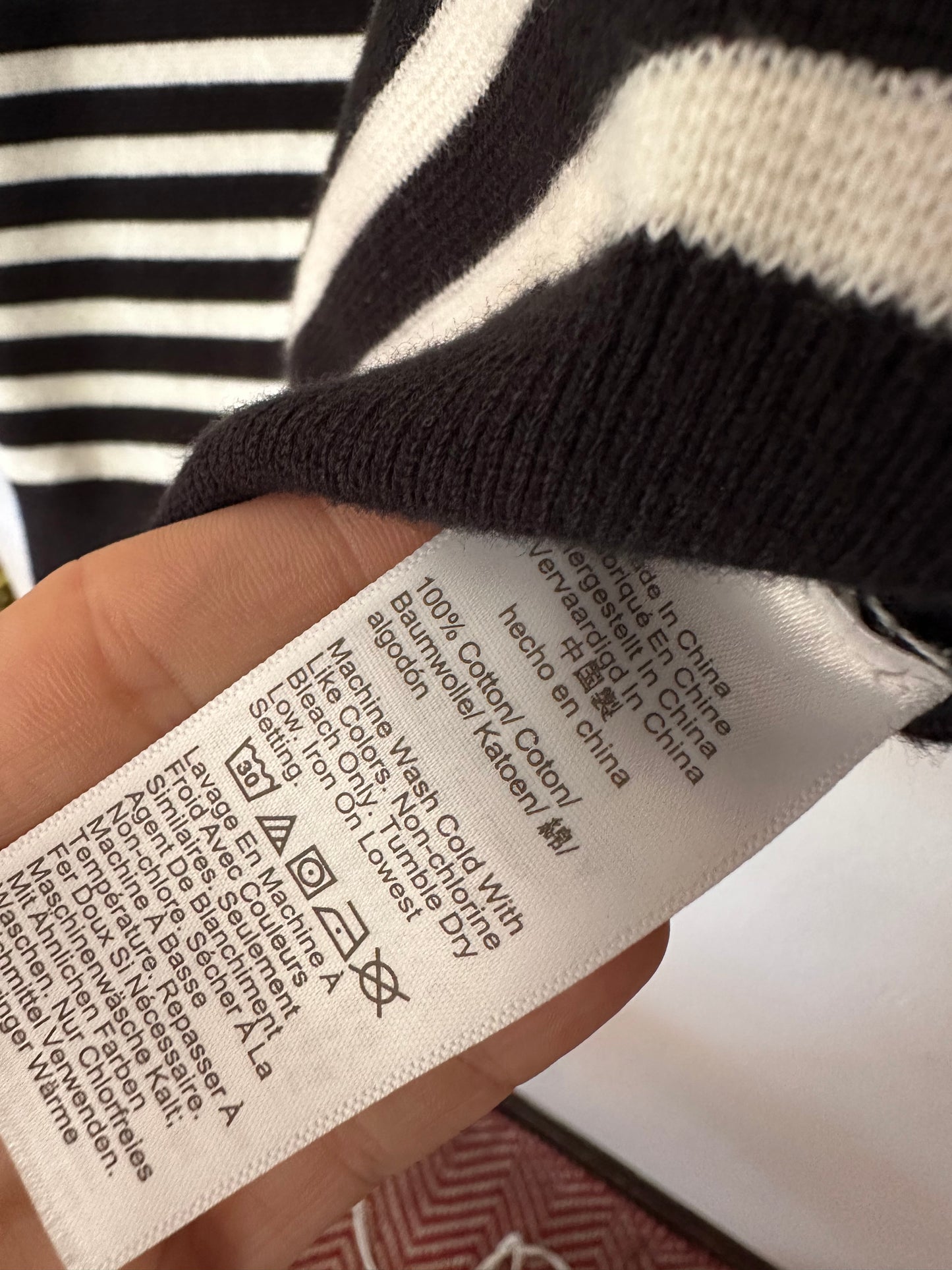 J Crew | Navy Striped 100% Cotton Sweater Vest, S