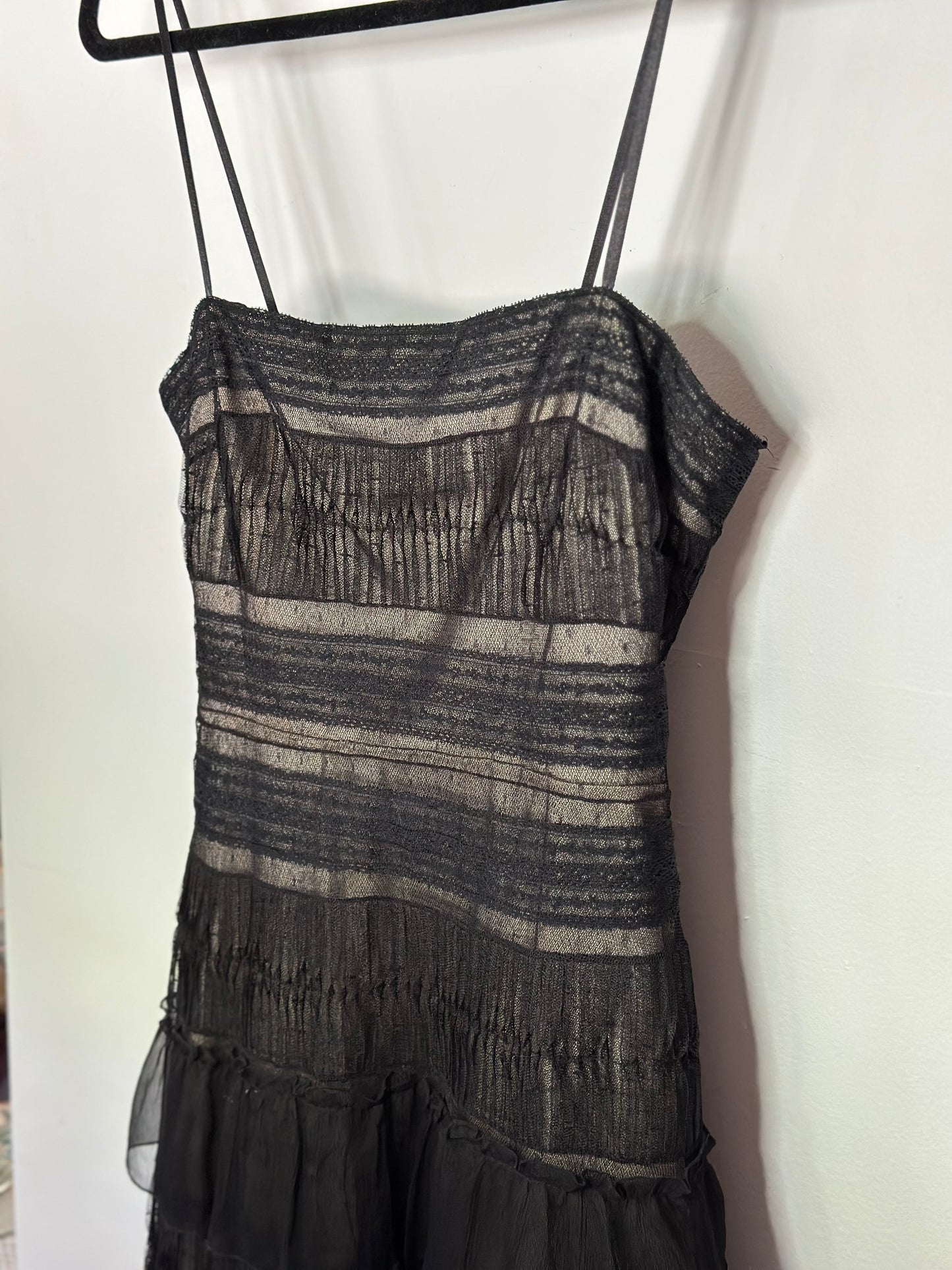 BCBG MaxMara | Strapless Feather Trim Cocktail Dress