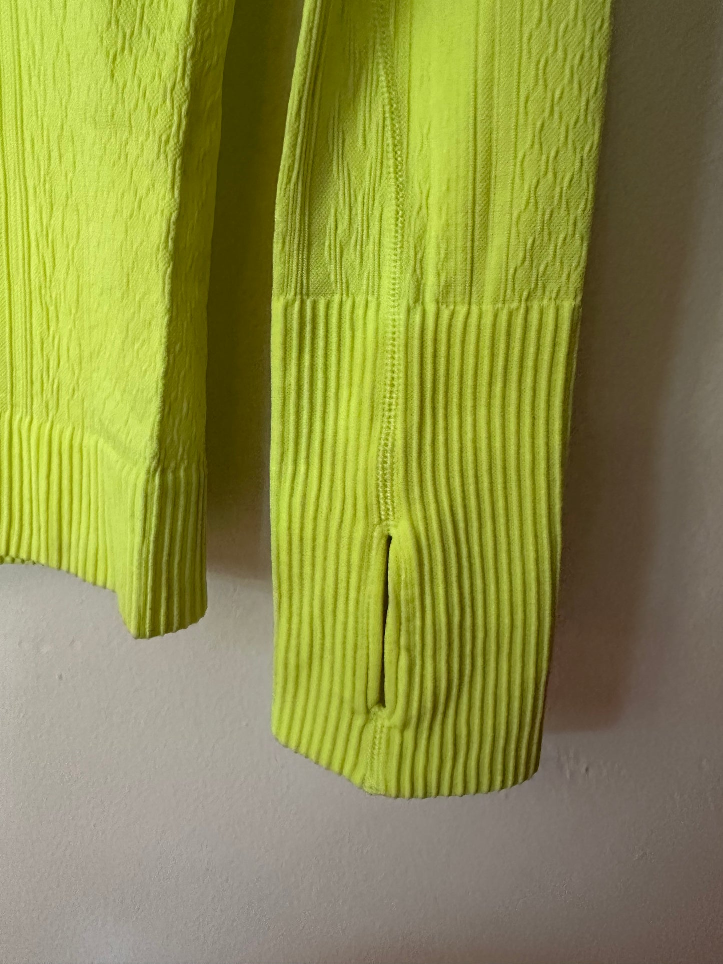 Lululemon | Neon Yellow Textured Long Sleeve