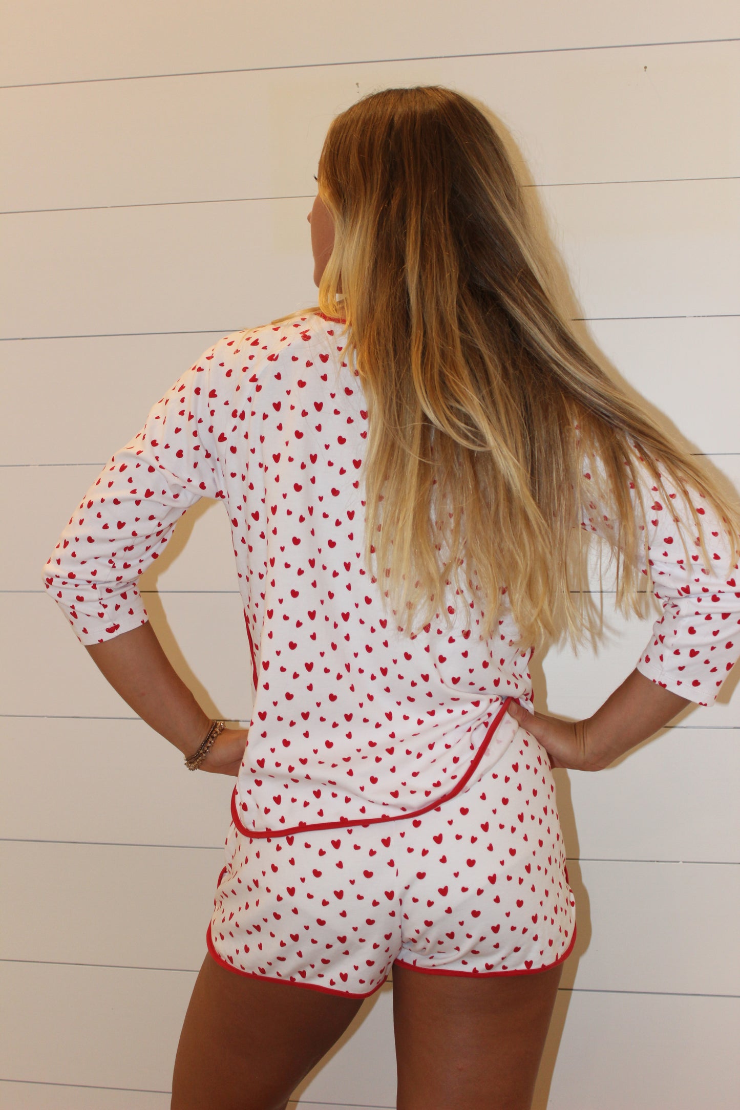 Lake | Red Heart PJ Short Set, M