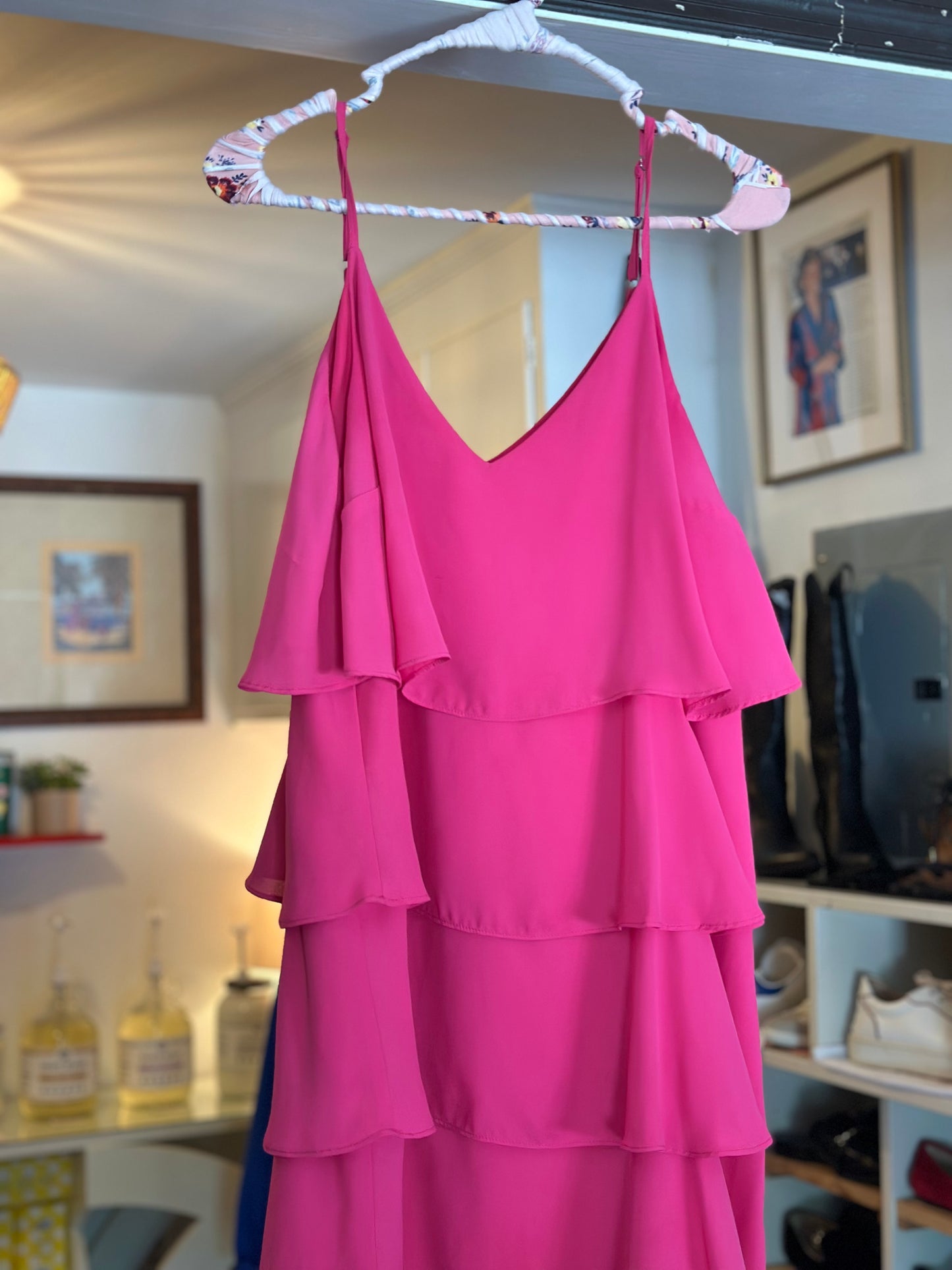 Lost + Wander | Pink Tiered Cami Dress