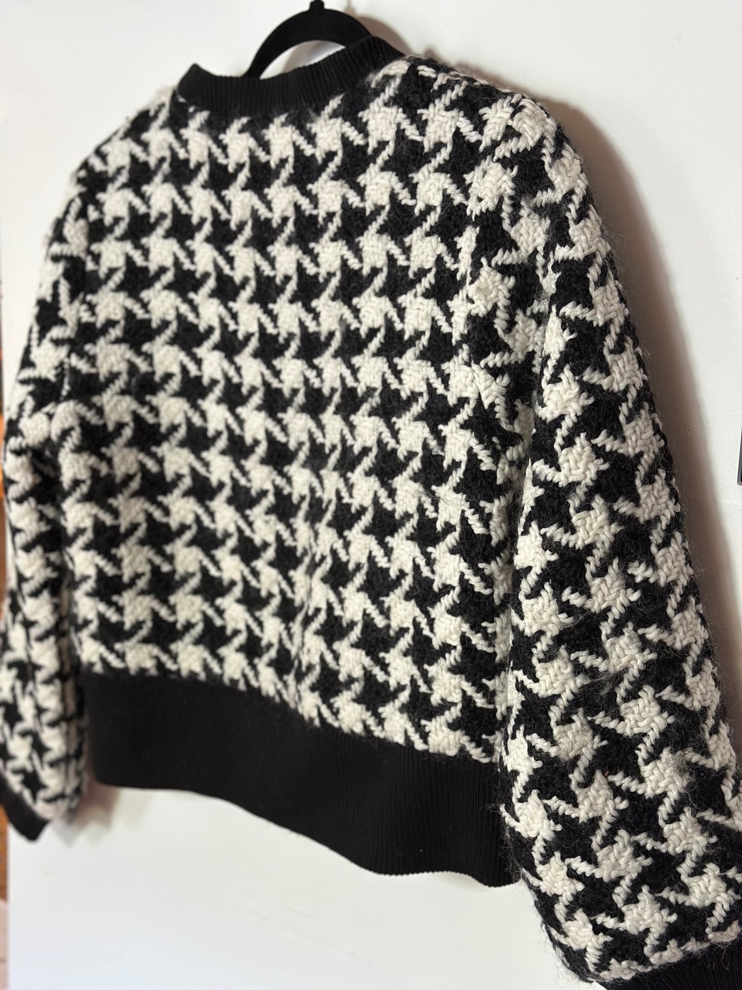 Anthropologie | Bishop + Young Tweed Houndstooth Bomber Jacket