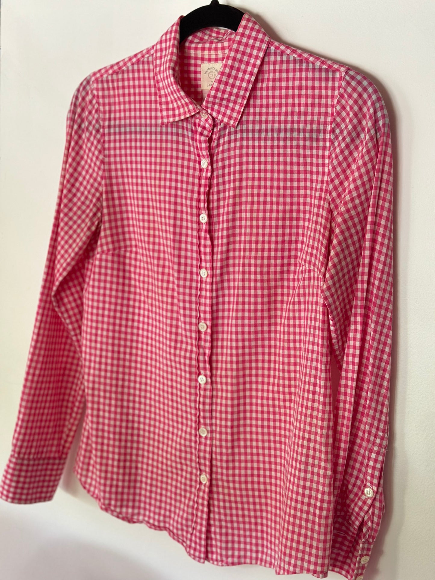 J Crew | Gingham Lightweight Cotton Button Down