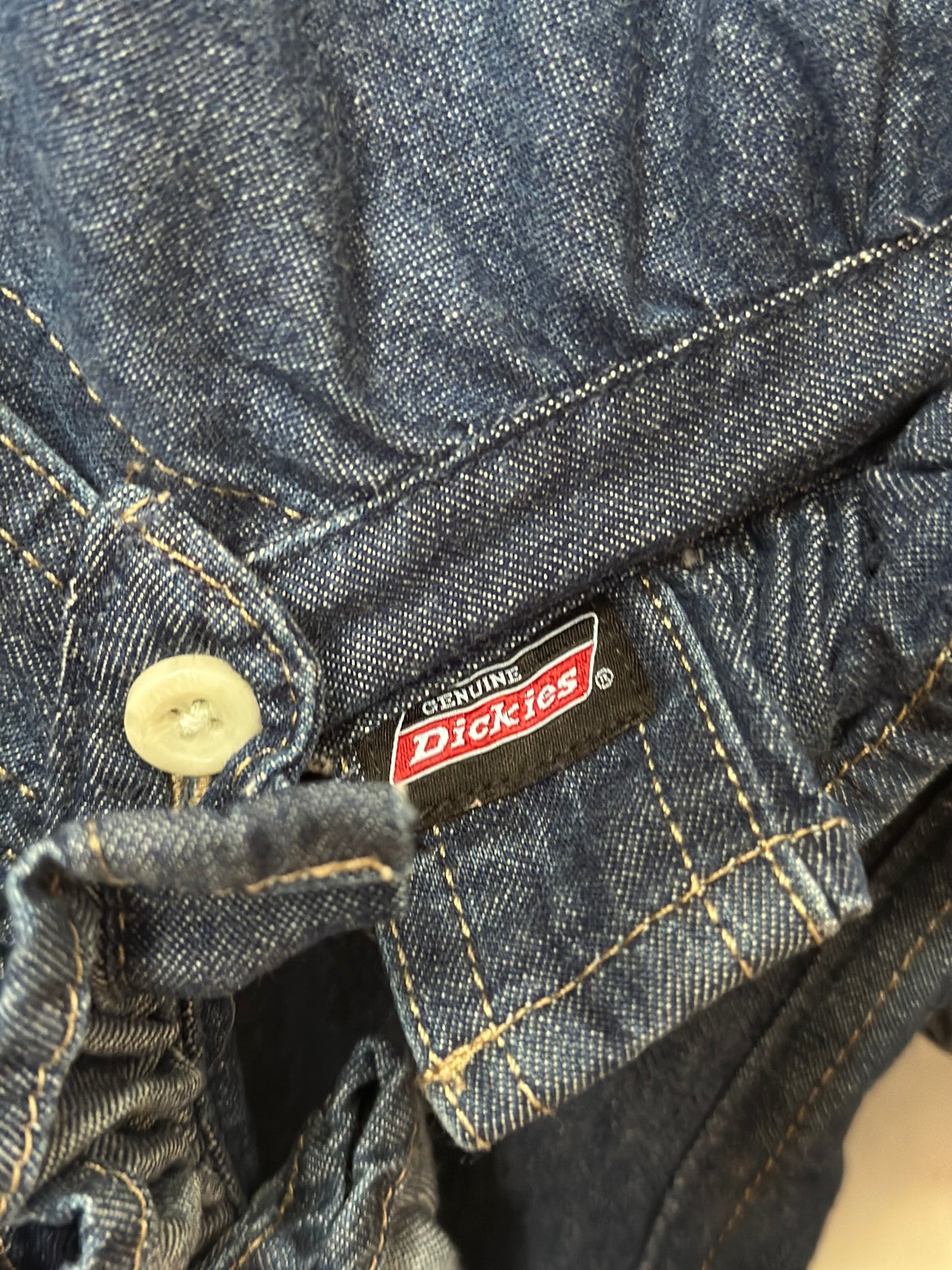 Dickies | Denim Ruffle Neck Top