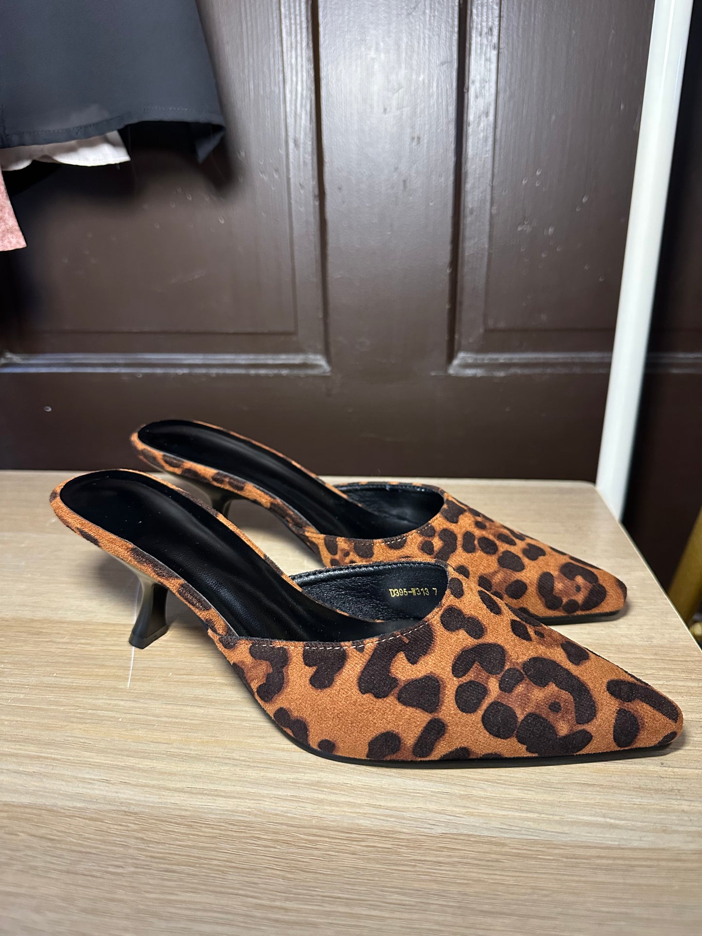 Leopard Print Kitten Heels, 7