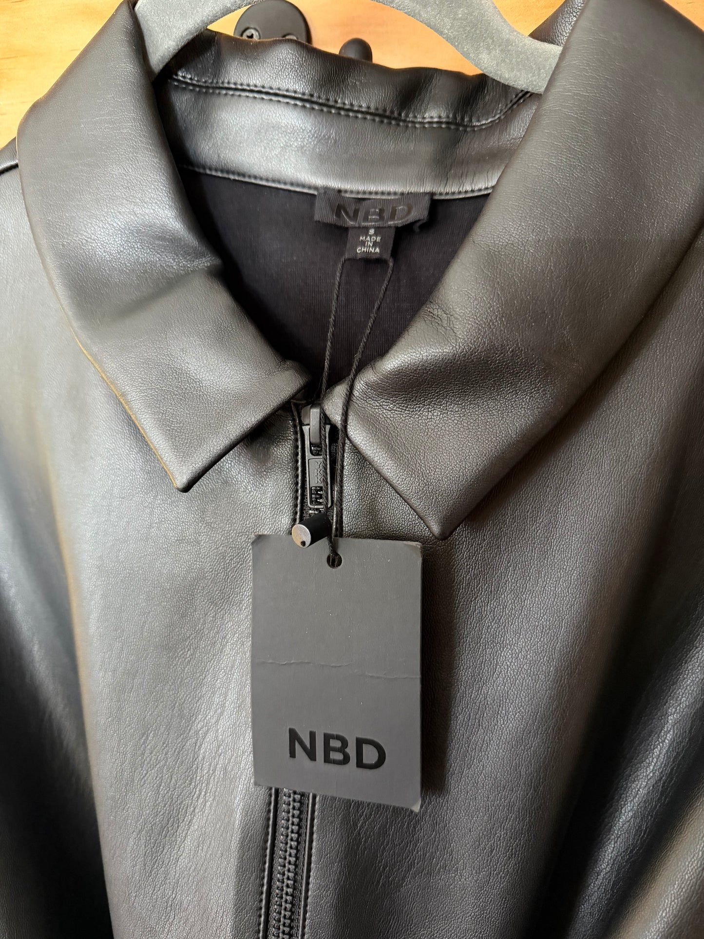 NBD | 'Reckless' Vegan Leather Jumpsuit, S