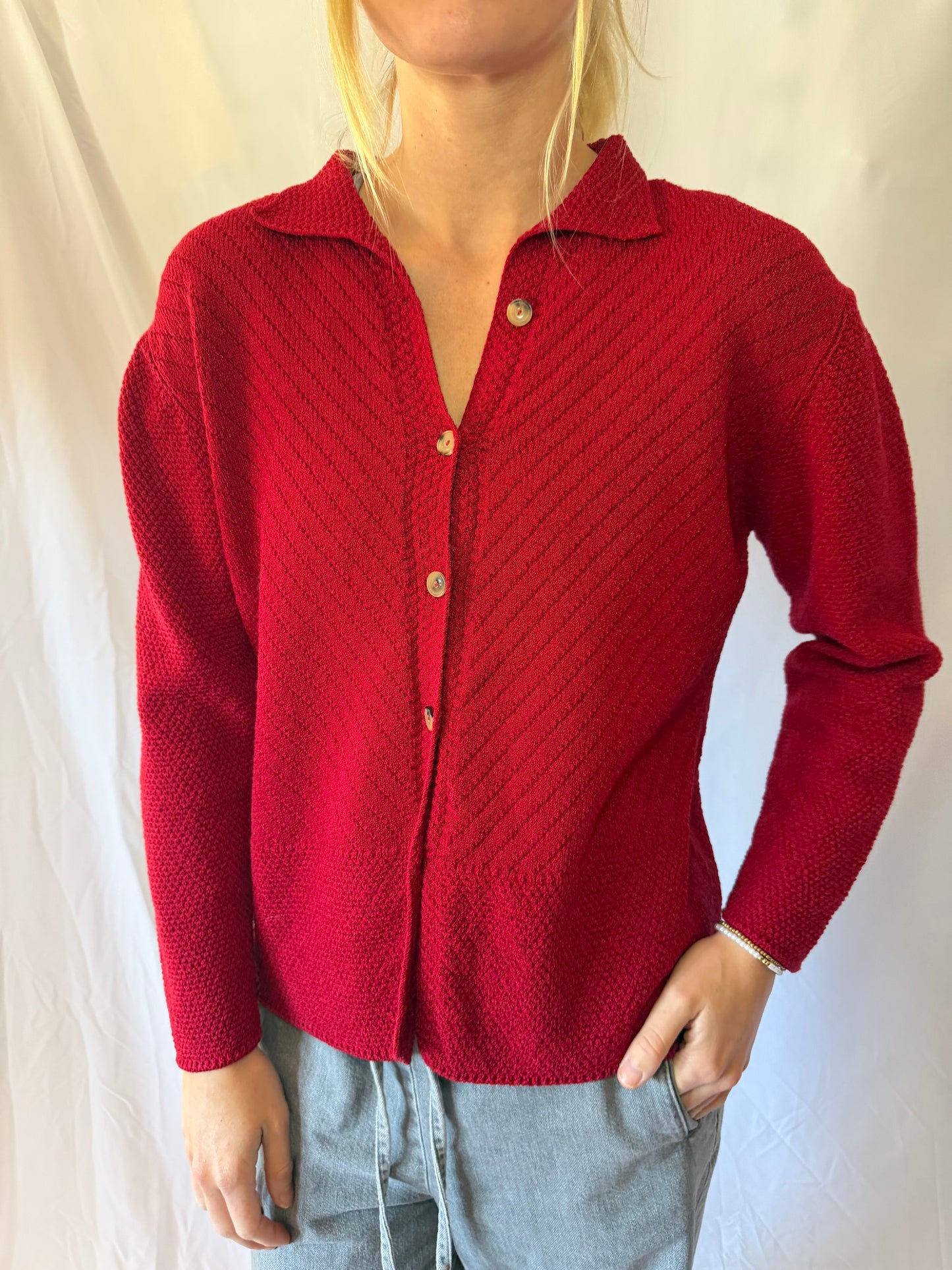 Margaret O'leary | Red Vintage Sweater, M