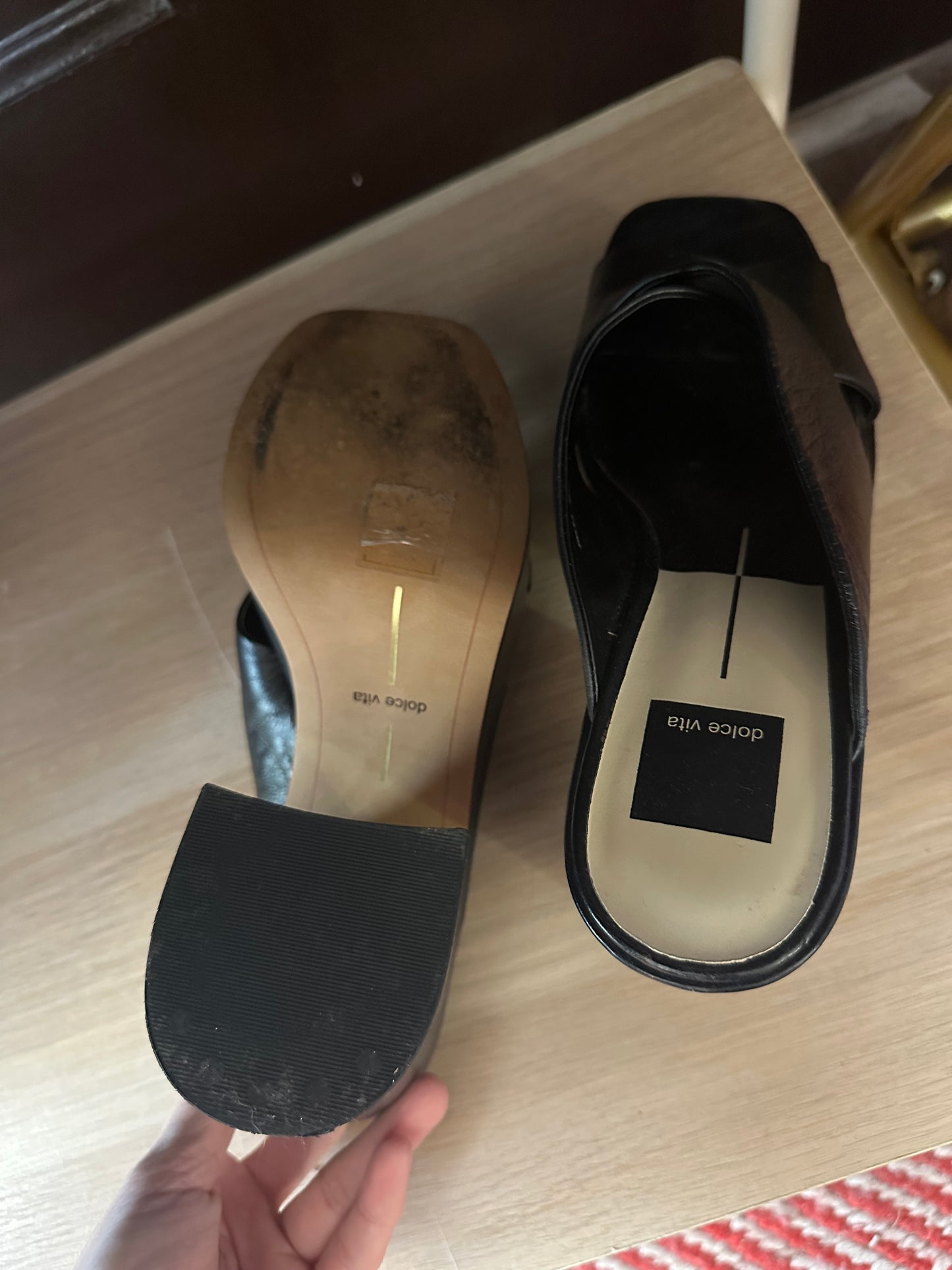 Dolce Vita | Platform Black Leather Sandal, 8.5