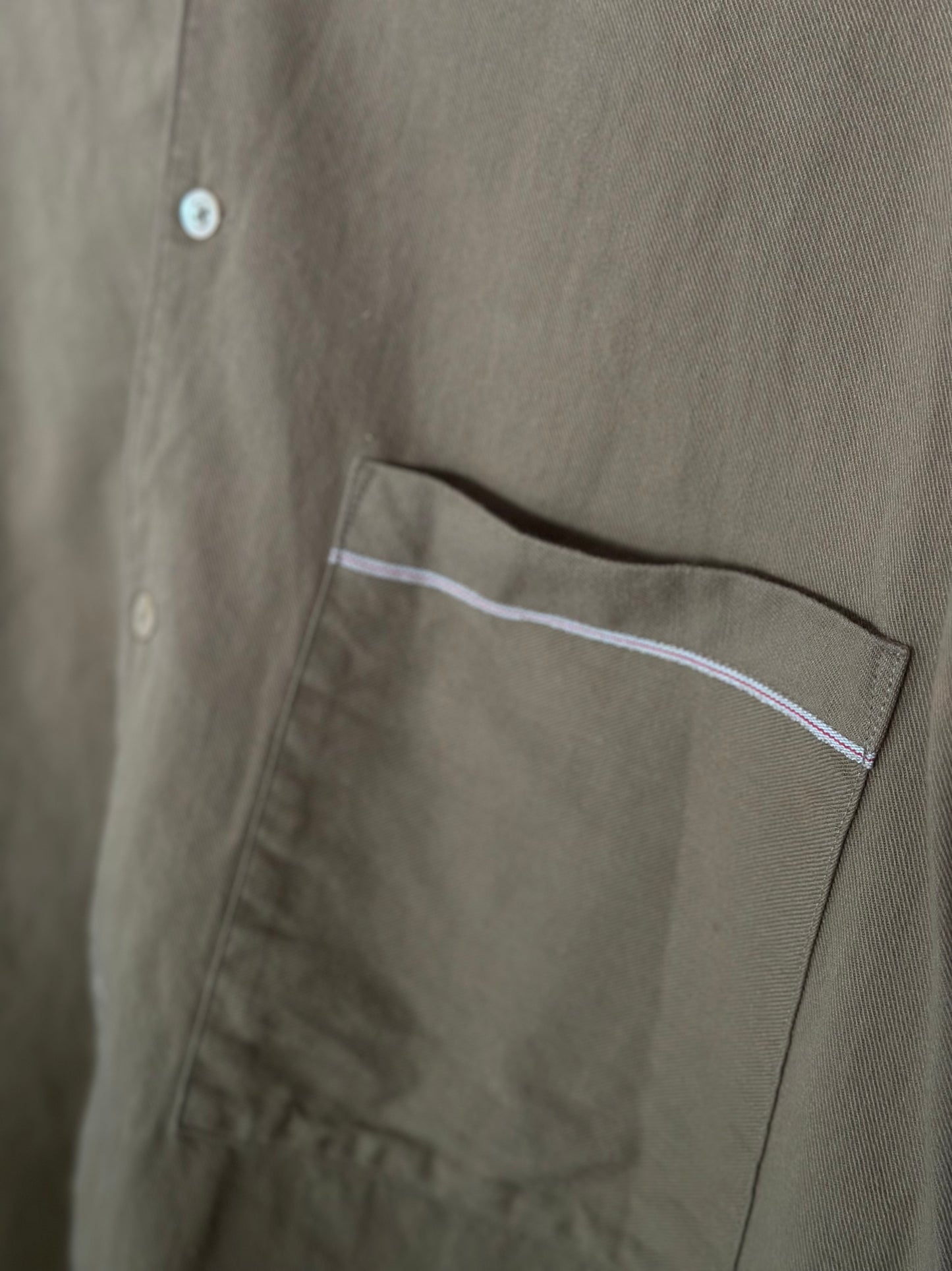 R. Swaider | Army Green Short Sleeve Button Up