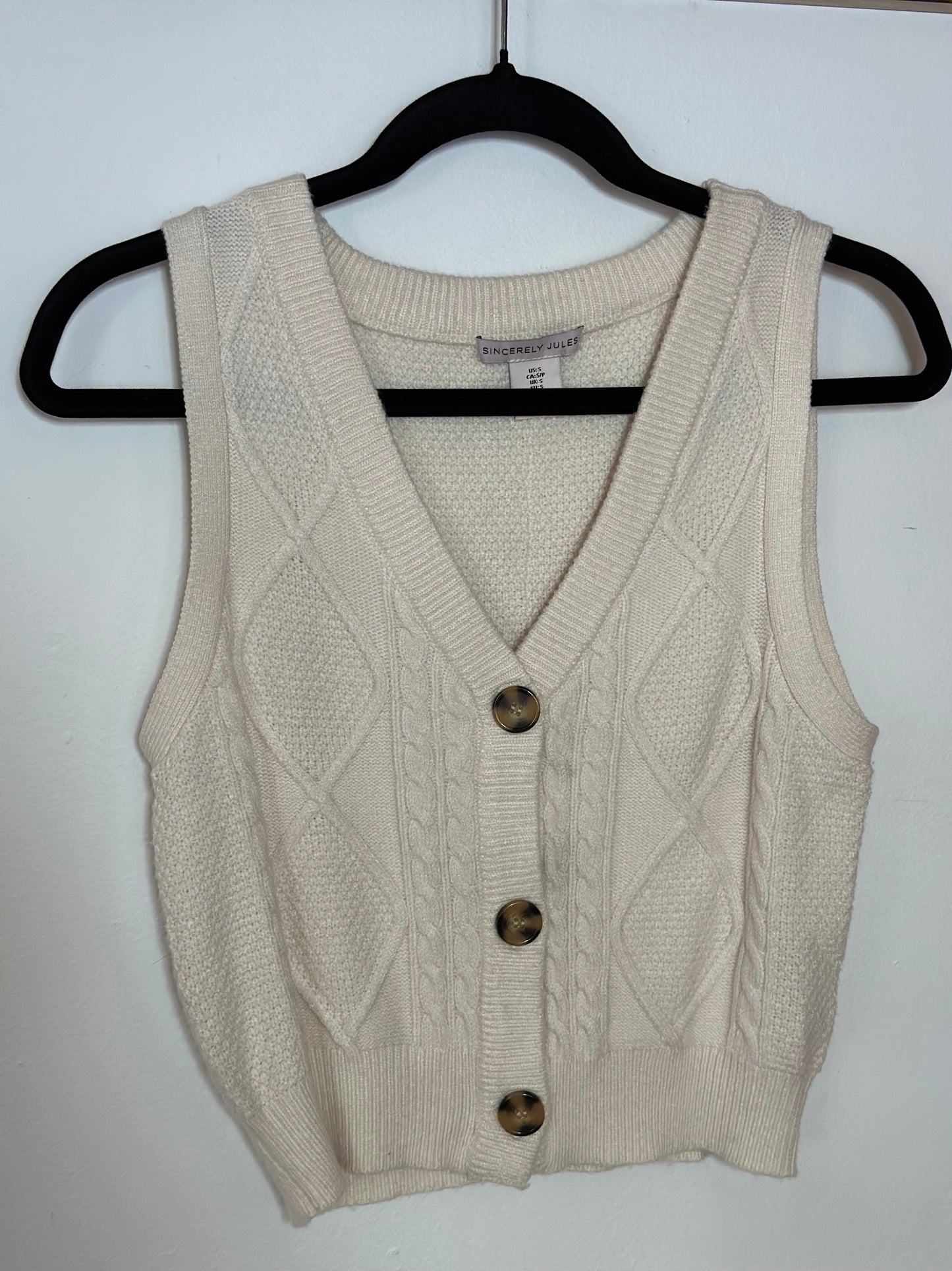 Sincerely Jules | Cream Sweater Vest