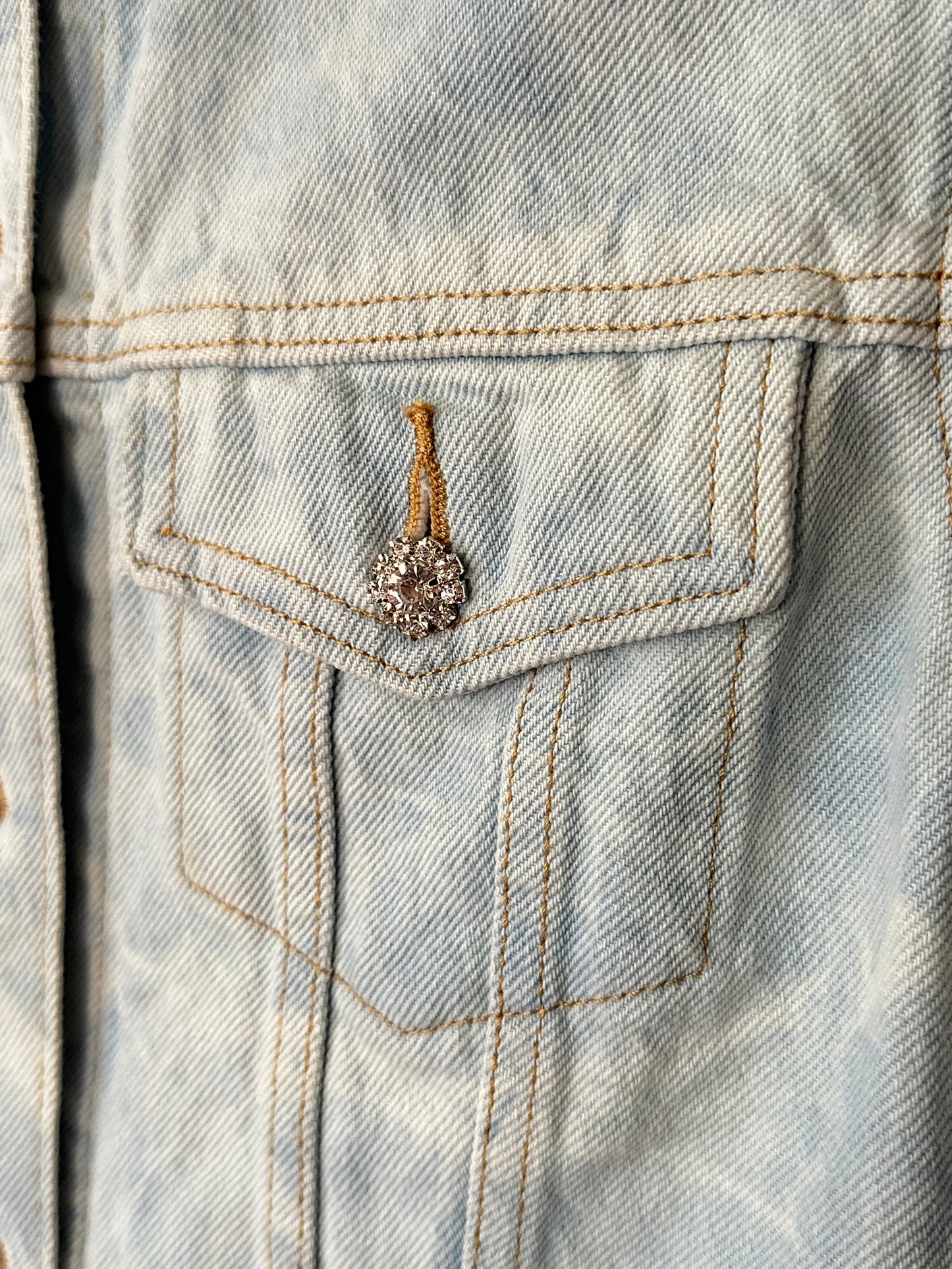 Ohama Couture | 1970's Gucci Floral lSilk Denim Jacket, M
