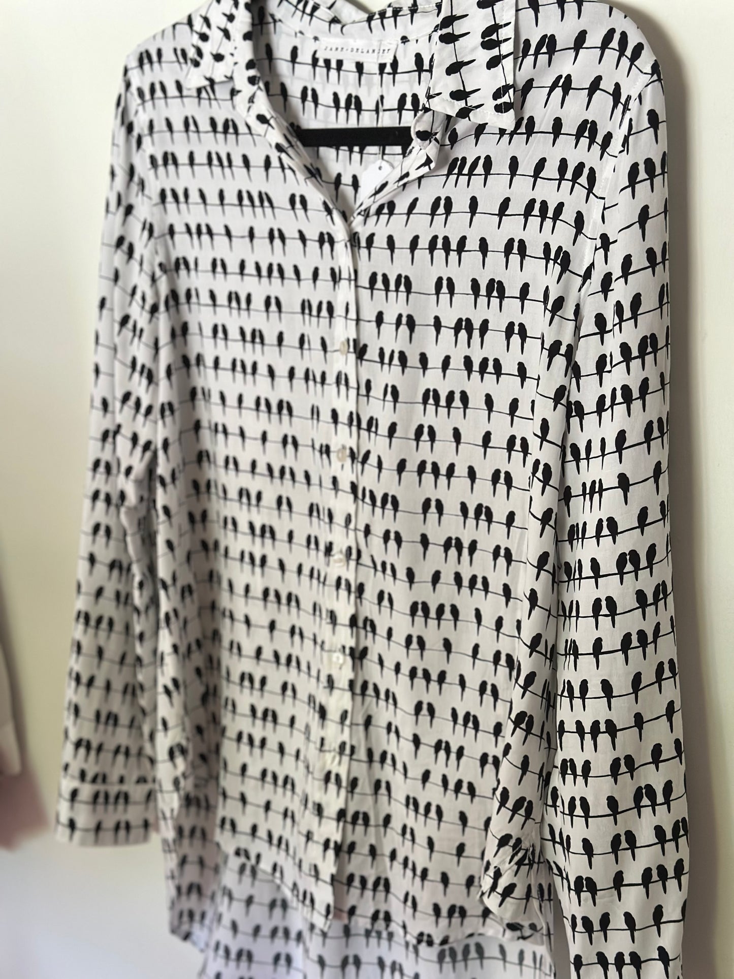 Jane + Delancey | Black Bird Long Sleeve Button Up