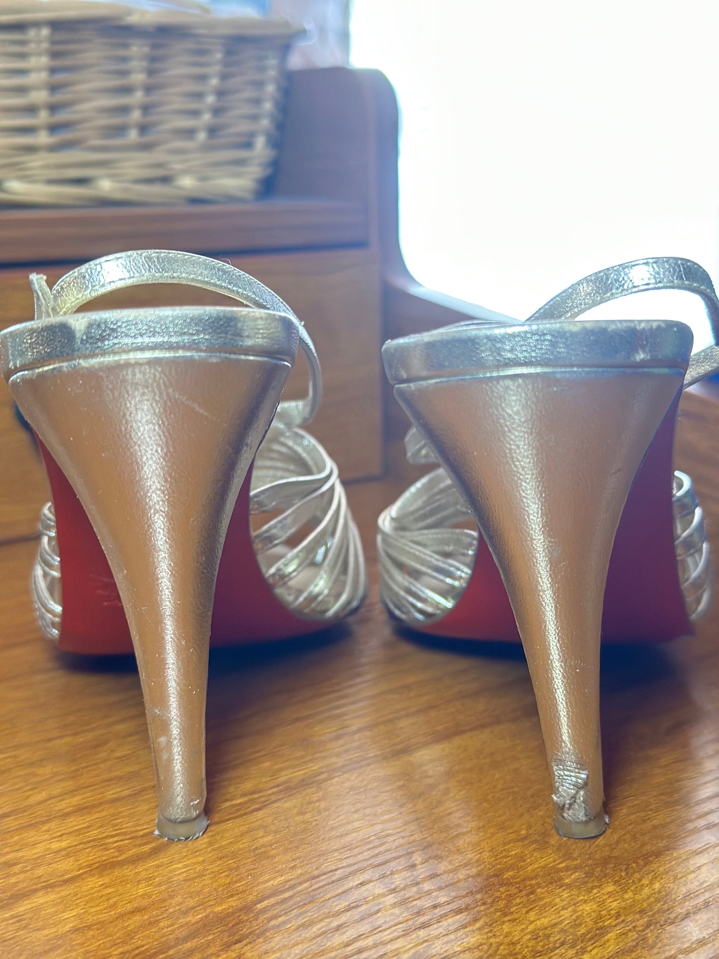 Chrisitan Louboutin | Strappy Light Gold Heels