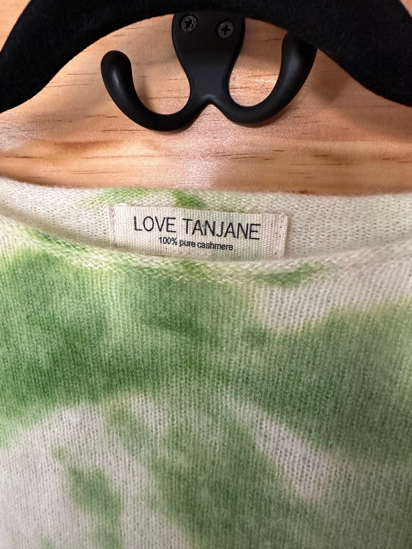 Love Tanjane | Green Tie Dye 100% Cashmere, S